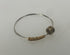 Restrung Metallic Gold and Silver Wire Brass Bead Ring