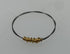 Restrung Metallic Gold and Silver Wire Ring