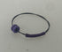 Restrung Metallic Purple and Grey Wire Bead Ring