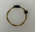 Restrung Navy Blue and Brass Spring Wire Bead Ring