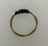 Restrung Navy Blue and Brass Spring Wire Ring