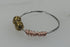 Restrung Peach and Silver Wire Beaded Ring