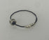 Restrung Silver and Grey Wire Bead Ring