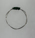 Restrung Silver and Metallic Green Spring Wire Ring
