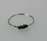 Restrung Silver and Metallic Green Spring Wire Ring