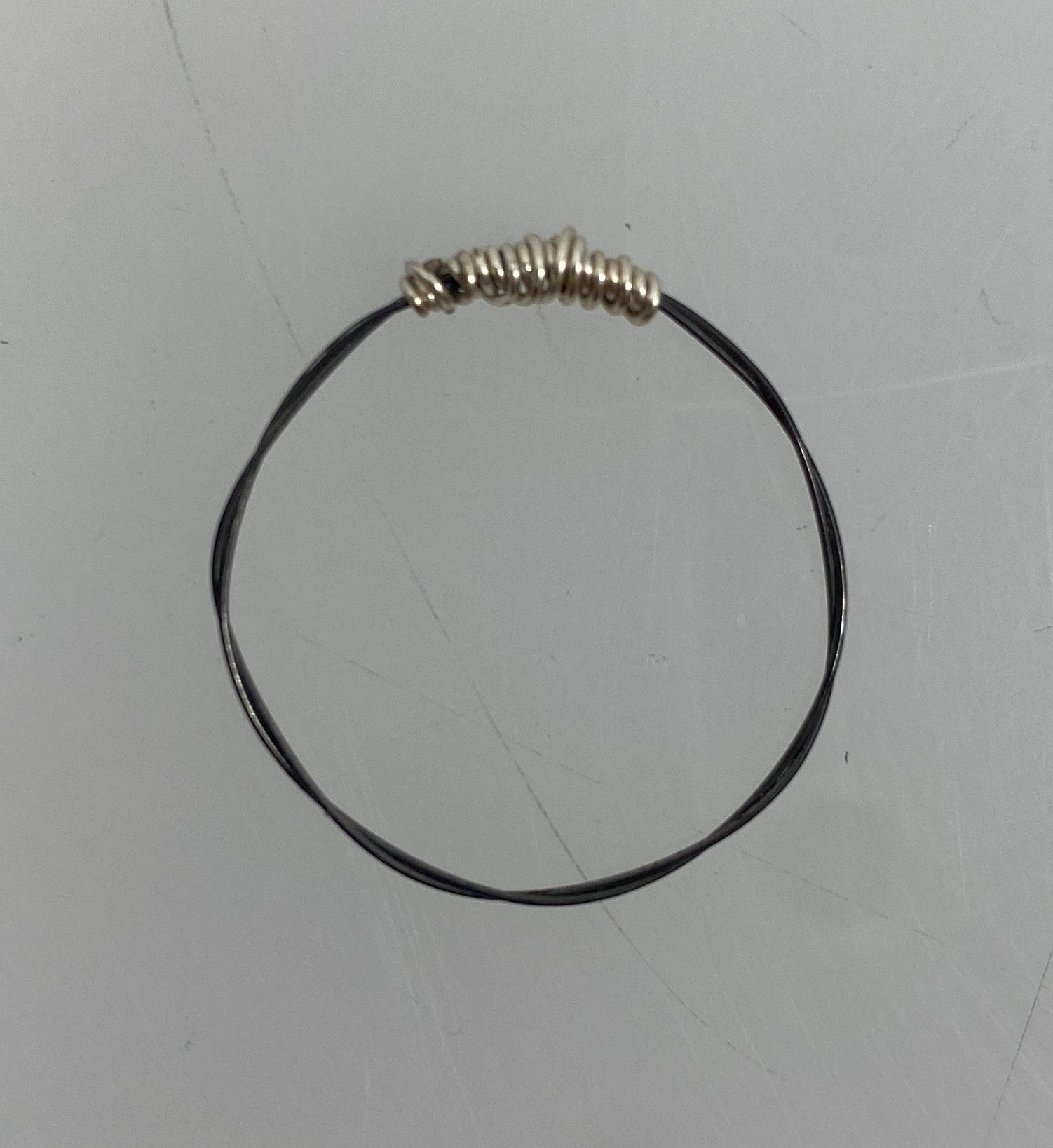 Restrung Silver Wire Ring