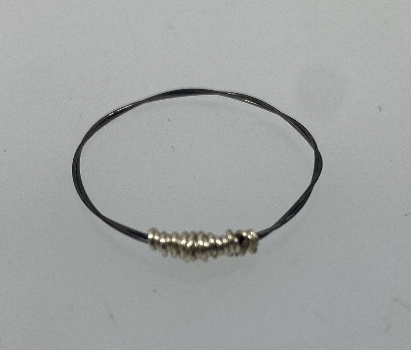 Restrung Silver Wire Ring