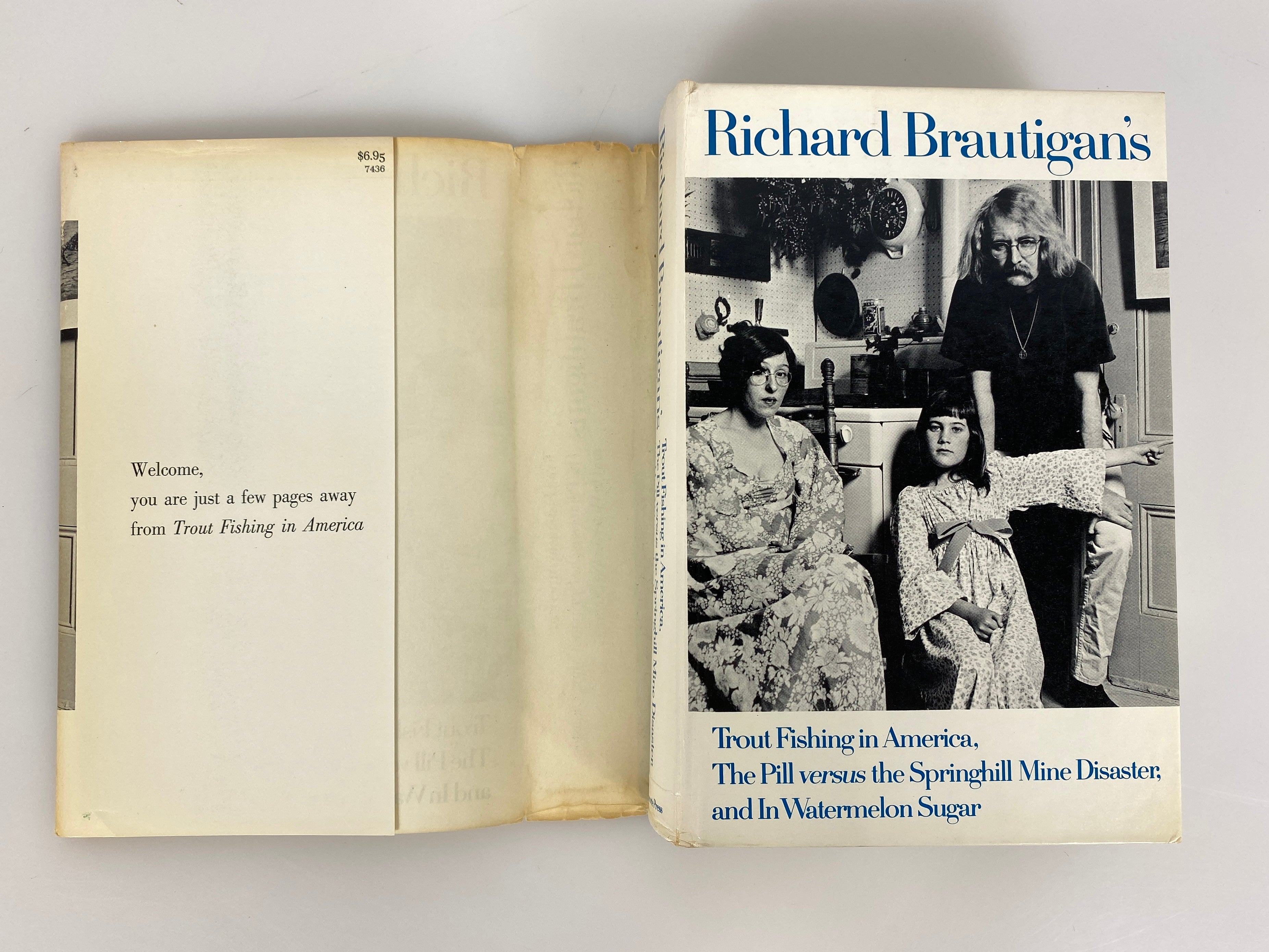 Richard Brautigan's Trout Fishing in America 1969 1st Edition 1st Print HCDJ