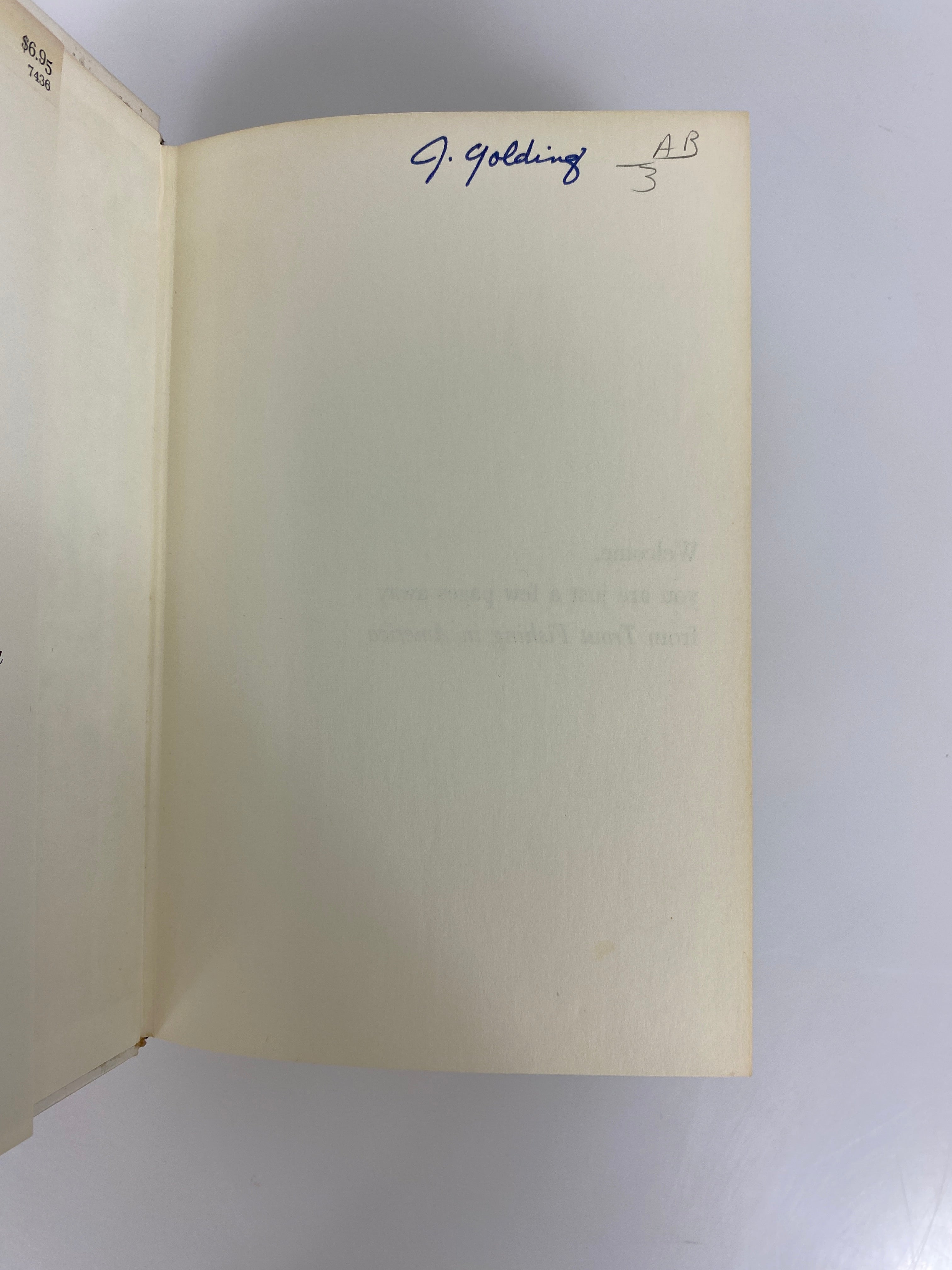 Richard Brautigan's Trout Fishing in America 1969 1st Edition 1st Print HCDJ