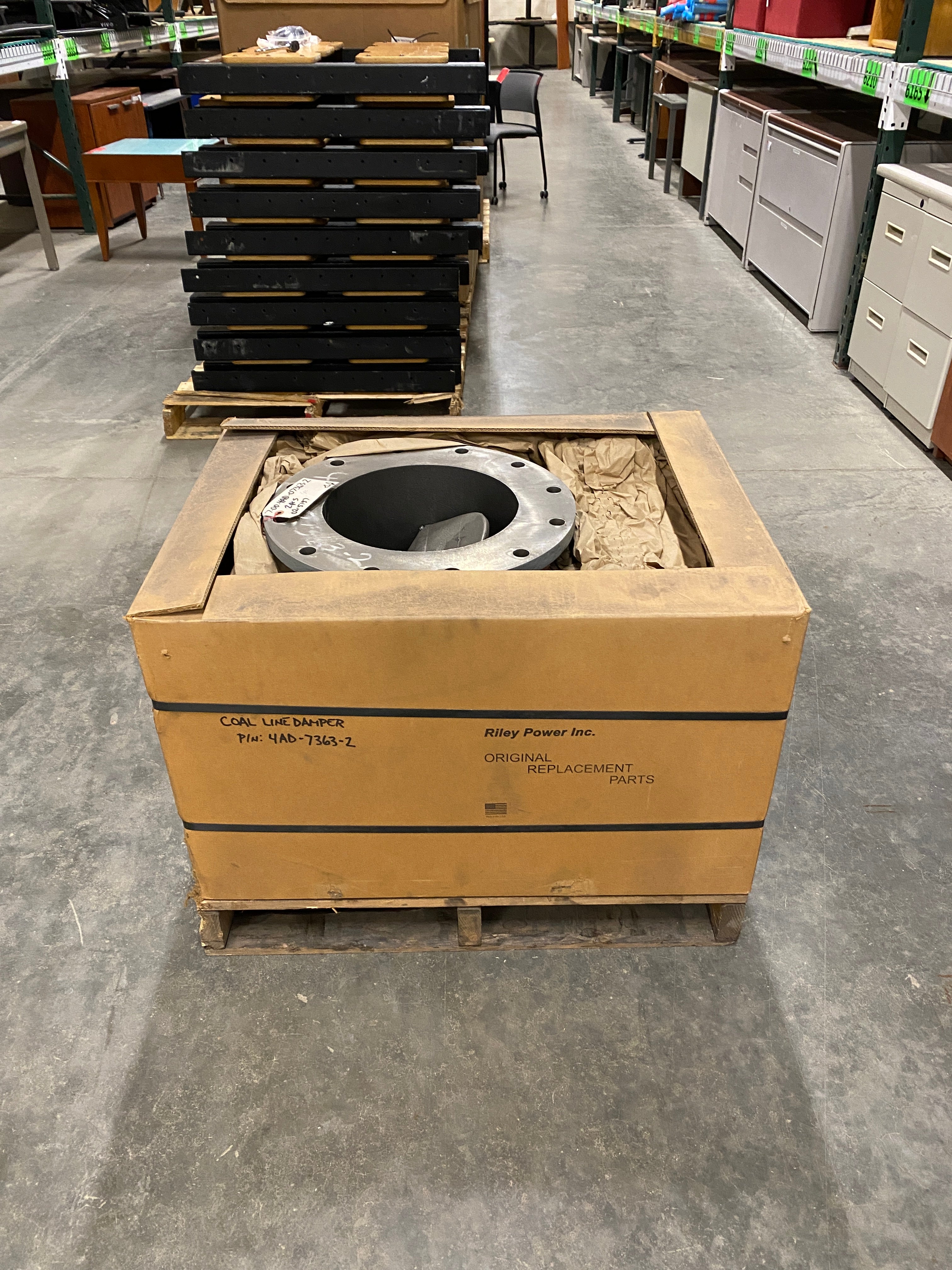Riley Power INC Industrial Coal Line Damper P/N 4AD-7363-2 Set of 12/Scrap Bid #590 - 3,000lbs