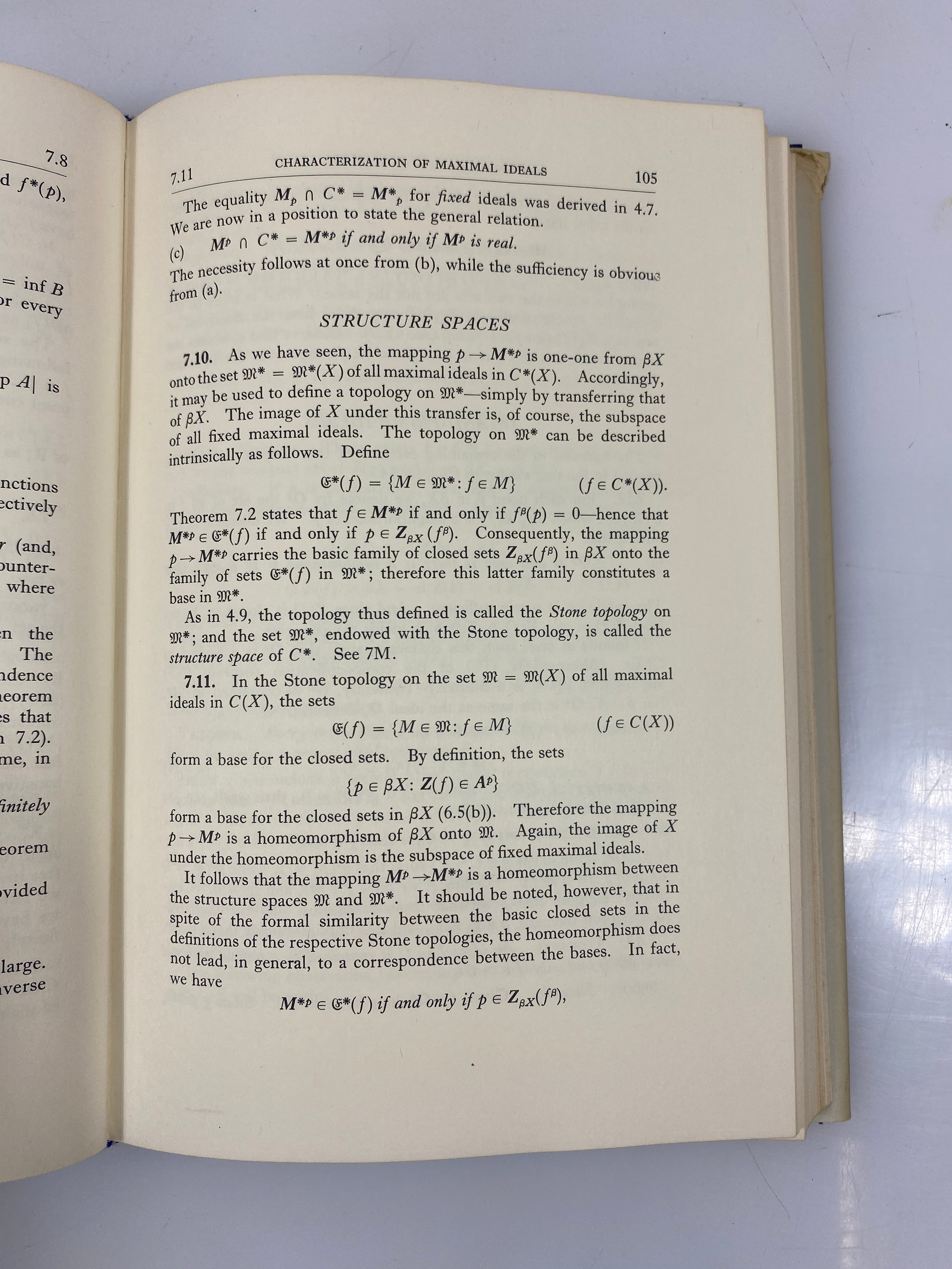 Rings of Continuous Functions by Gillman/Jerison 1960 HCDJ