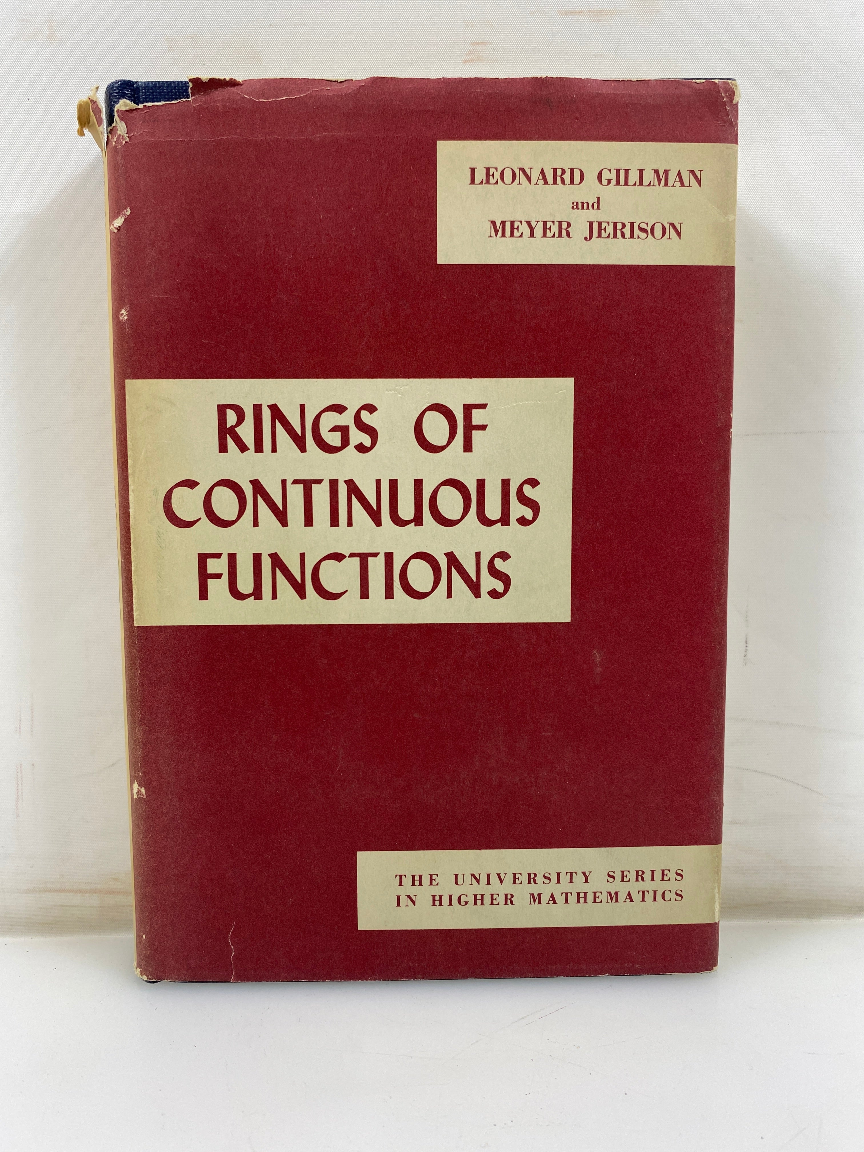 Rings of Continuous Functions by Gillman/Jerison 1960 HCDJ