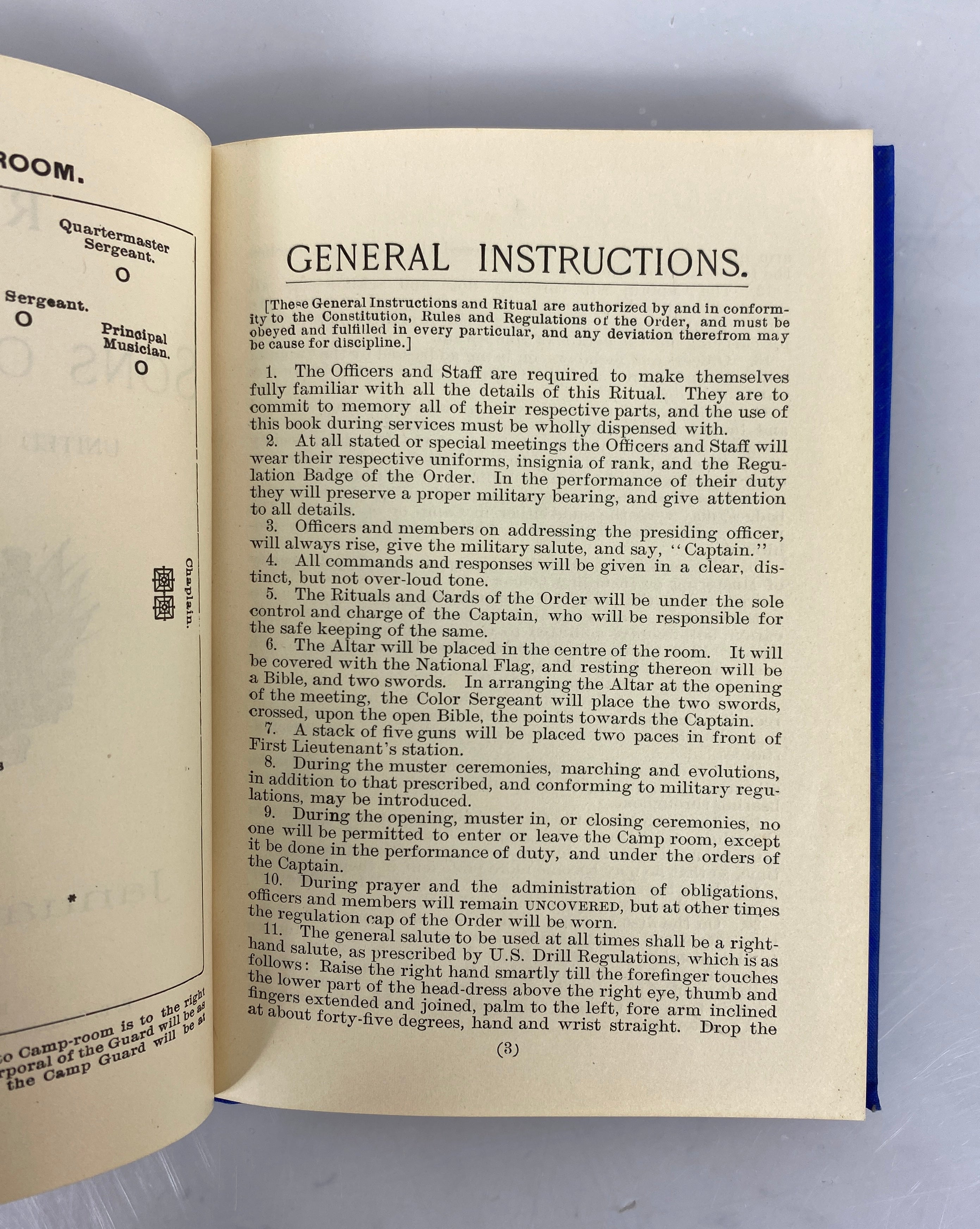 Ritual of the Sons of Veterans USA 1899 E.B. Stillings & Co Antique HC