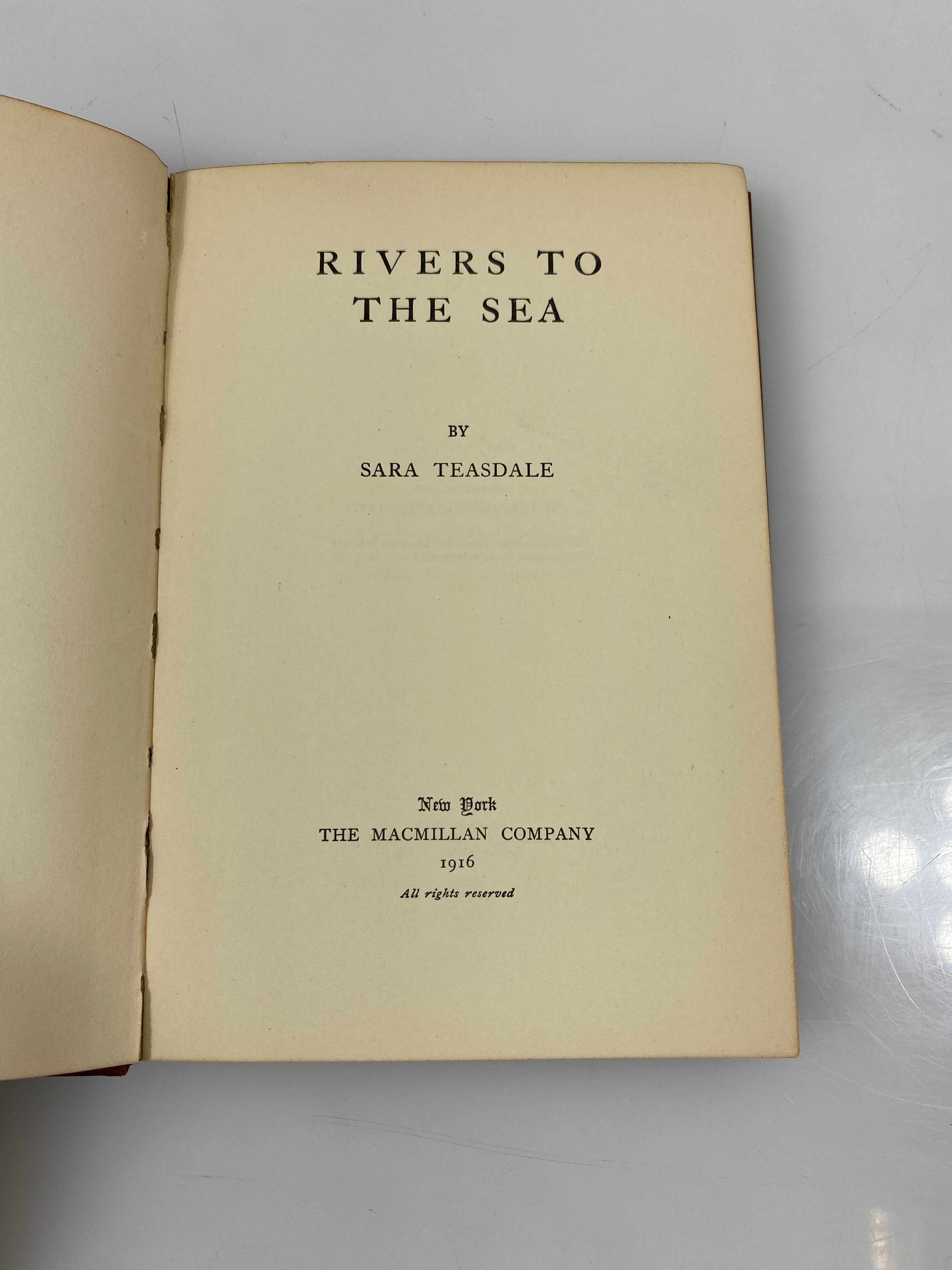 River to the Sea by Sara Teasdale 1916 HC