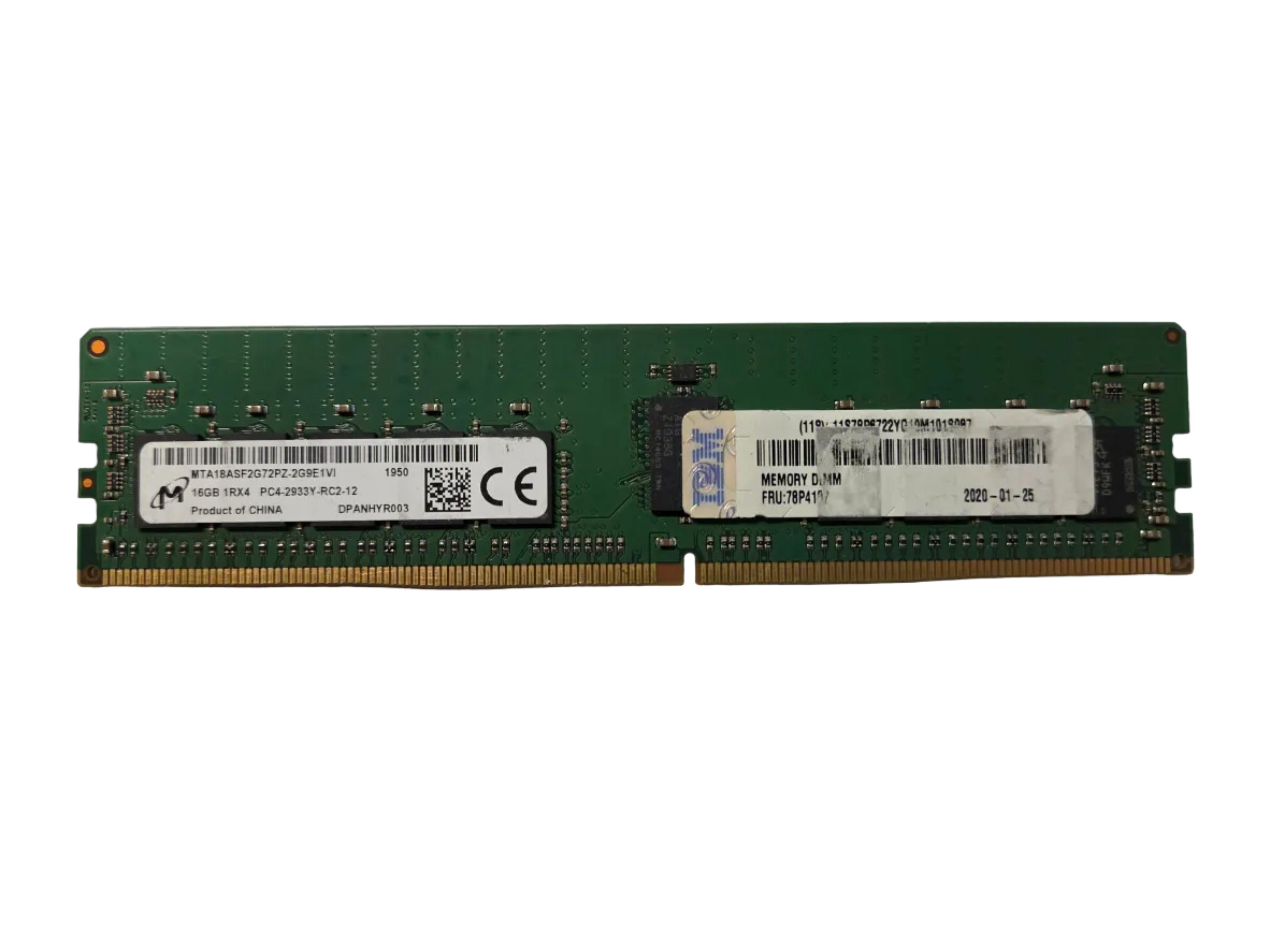 16GB 1Rx4 PC4-23400 DDR4-2933 ECC Registered RAM