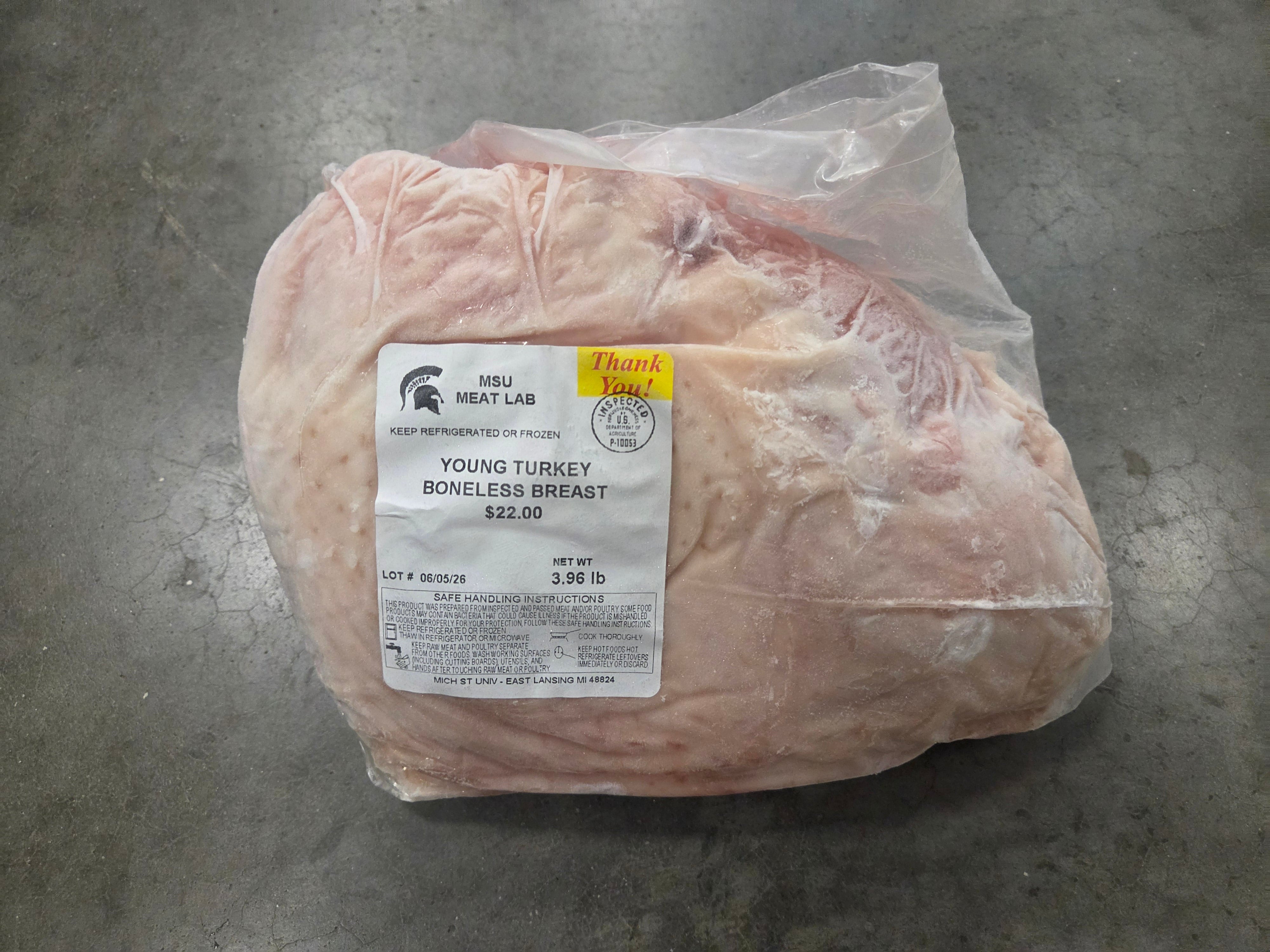 MSU Meat Labs Young Turkey Boneless Breast