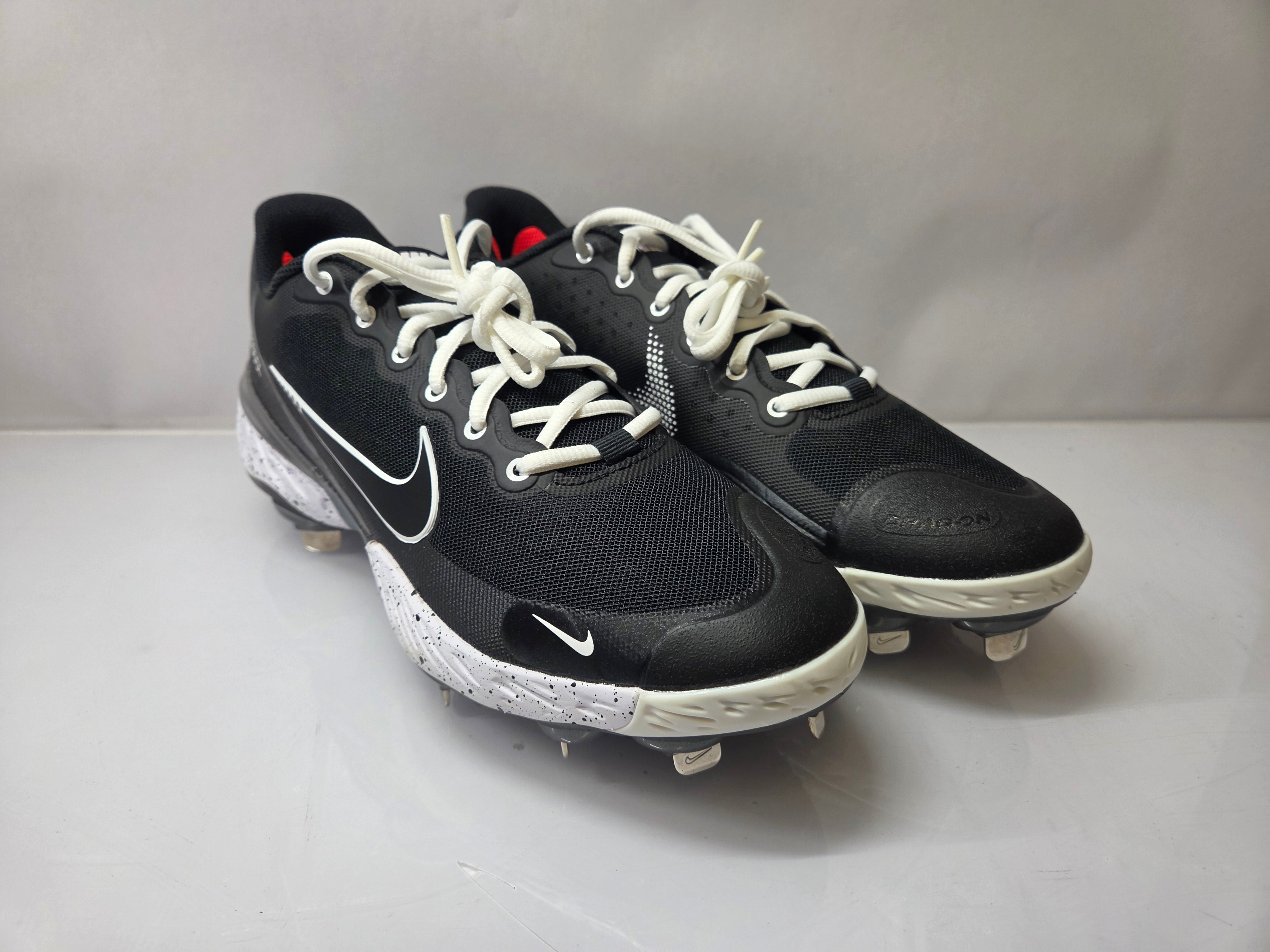 Nike Black and White Alpha Hurache Elite 3 Low Baseball Cleats Men's Size 8.5