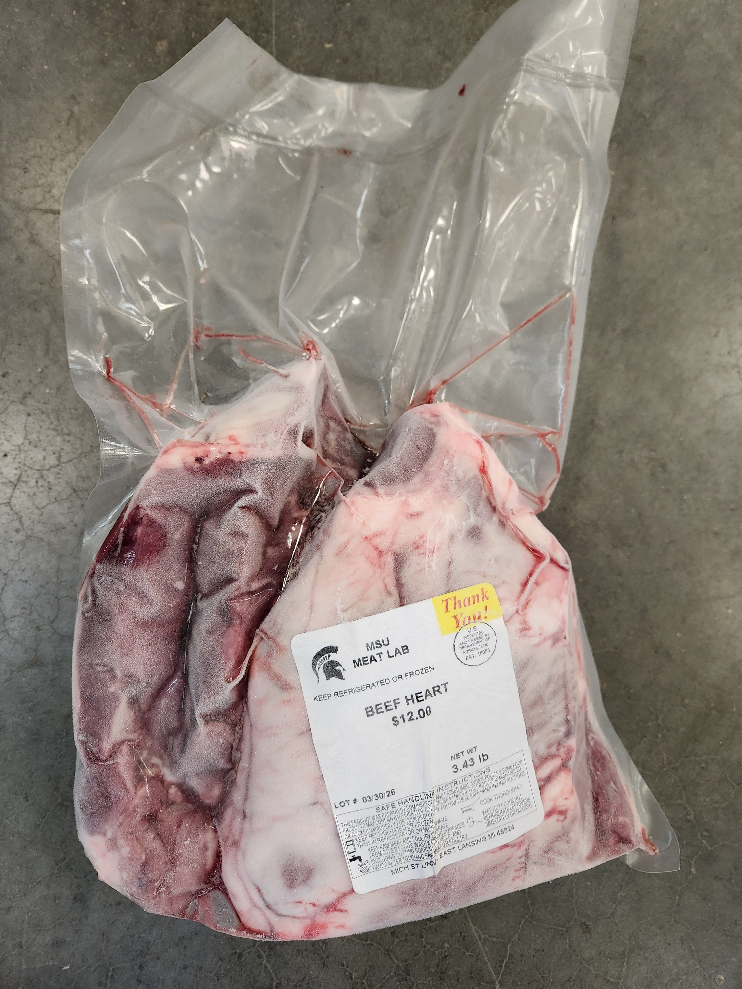MSU Meat Labs Beef Heart