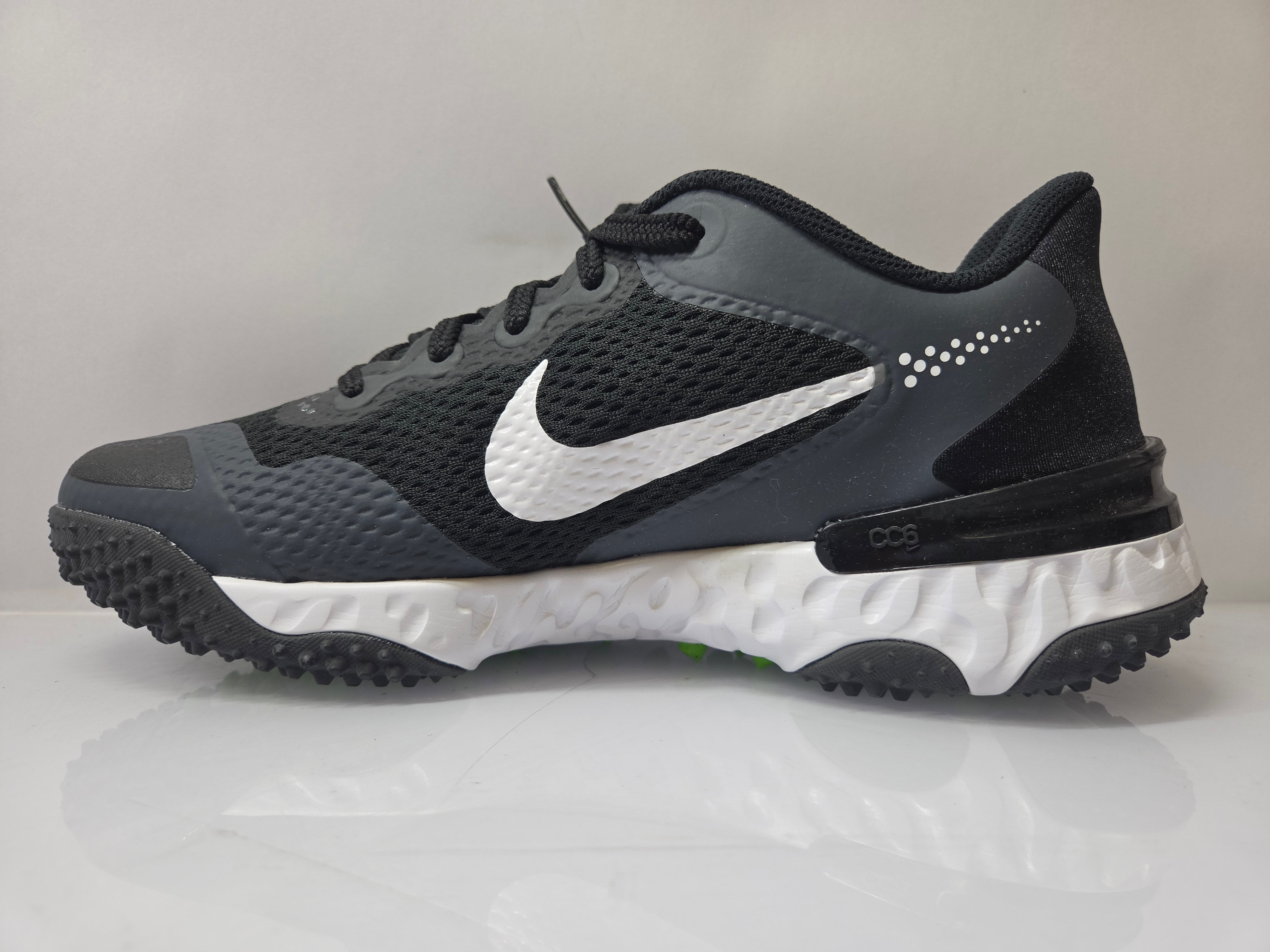 Nike Black Alpha Hurache Elite 3 Turf Baseball Shoes Men's Size 10