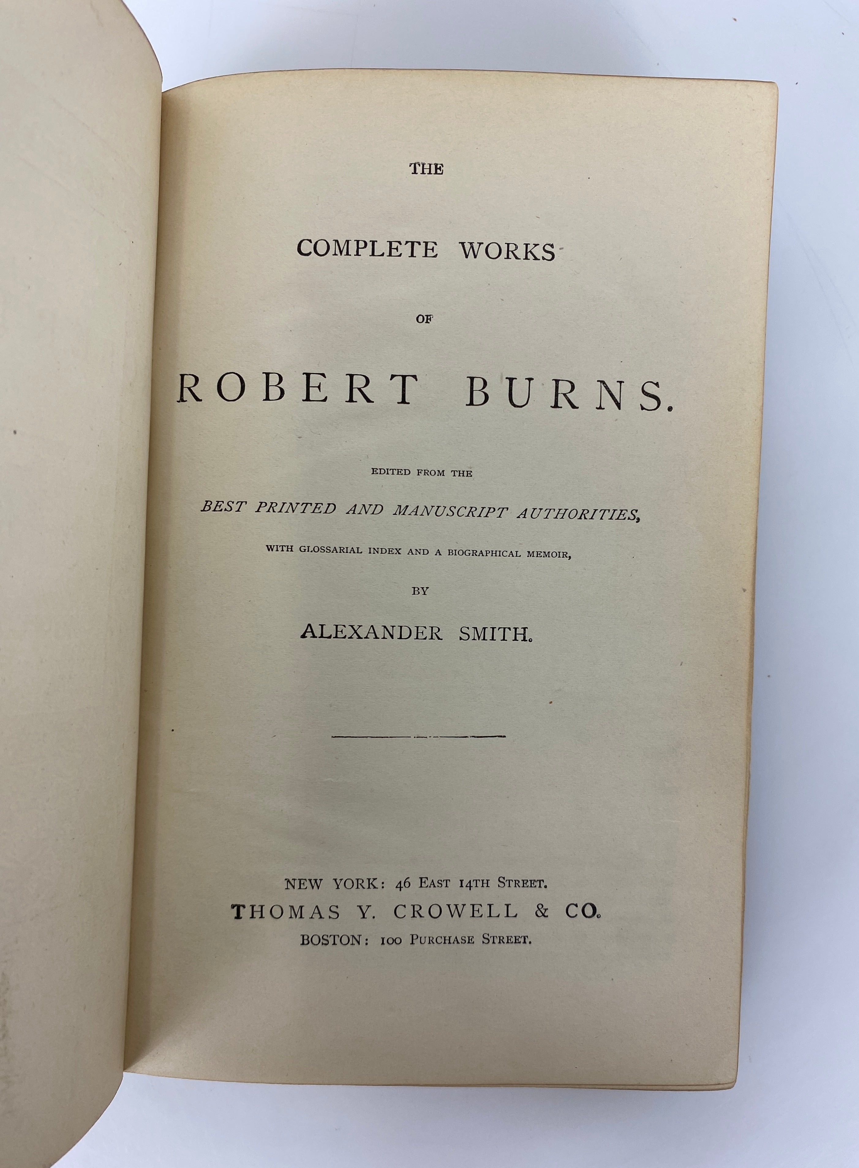 Robert Burns's Complete Poetical Works Alexander Smith Antique HC