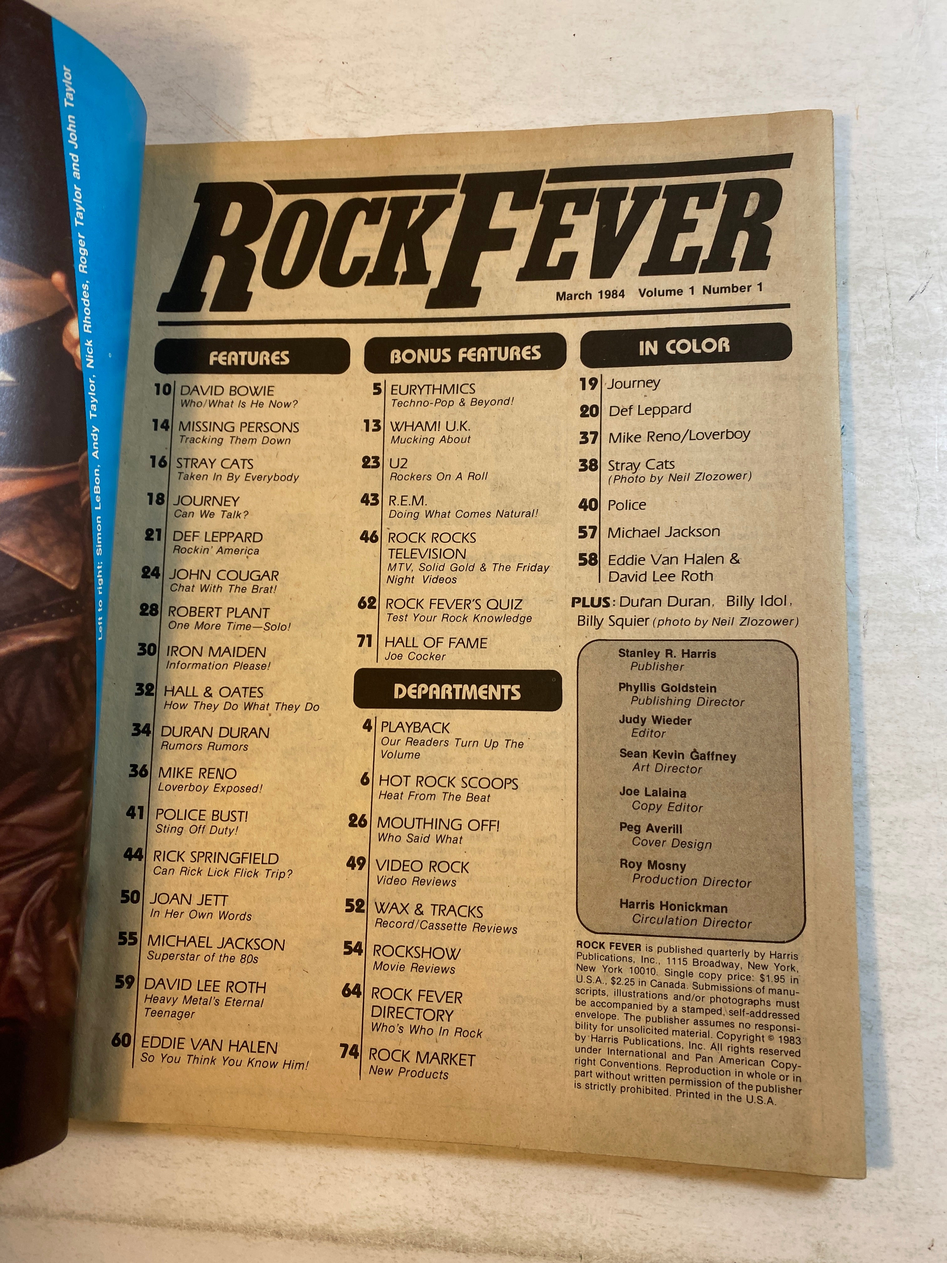 Rock Fever Magazine March 1984 Def Leppard