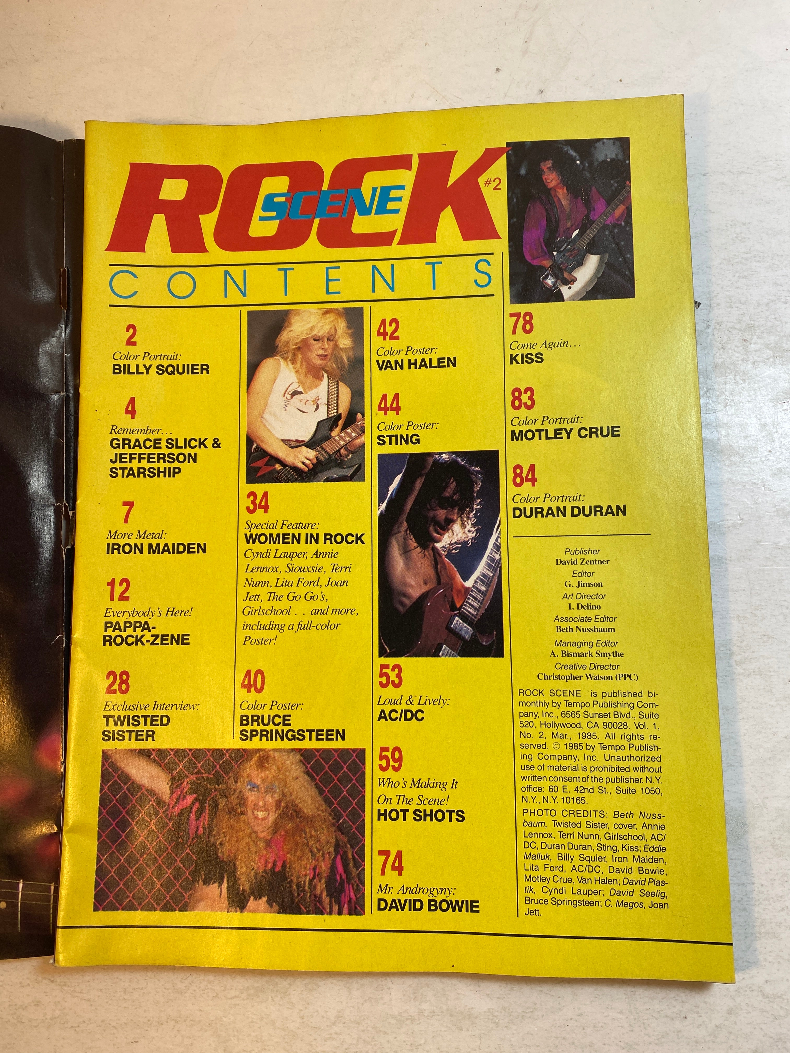 Rock Scene Magazine #2 March 1985 Twisted Sister