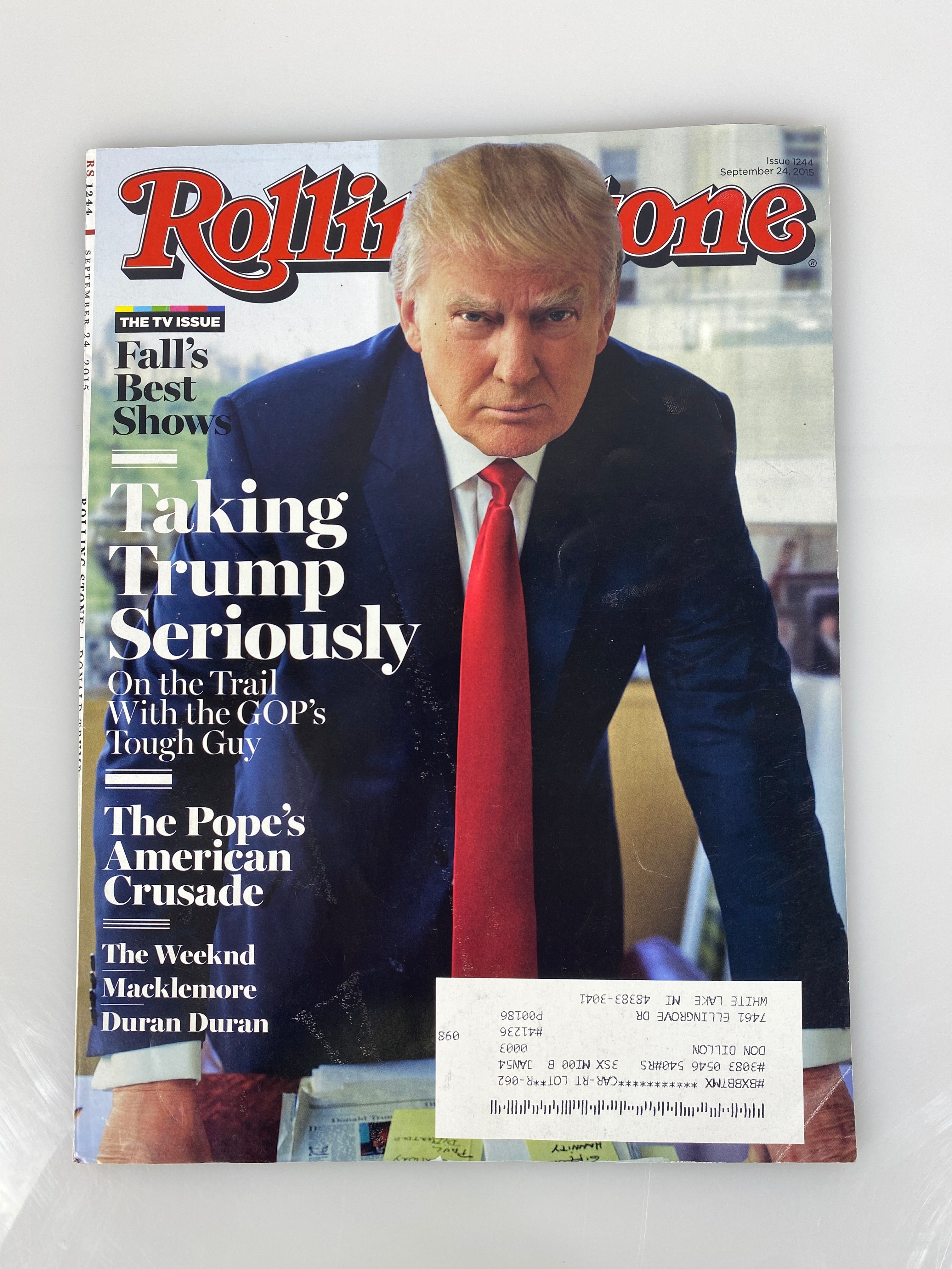 Rolling Stone Magazine September 24, 2015 Donald Trump