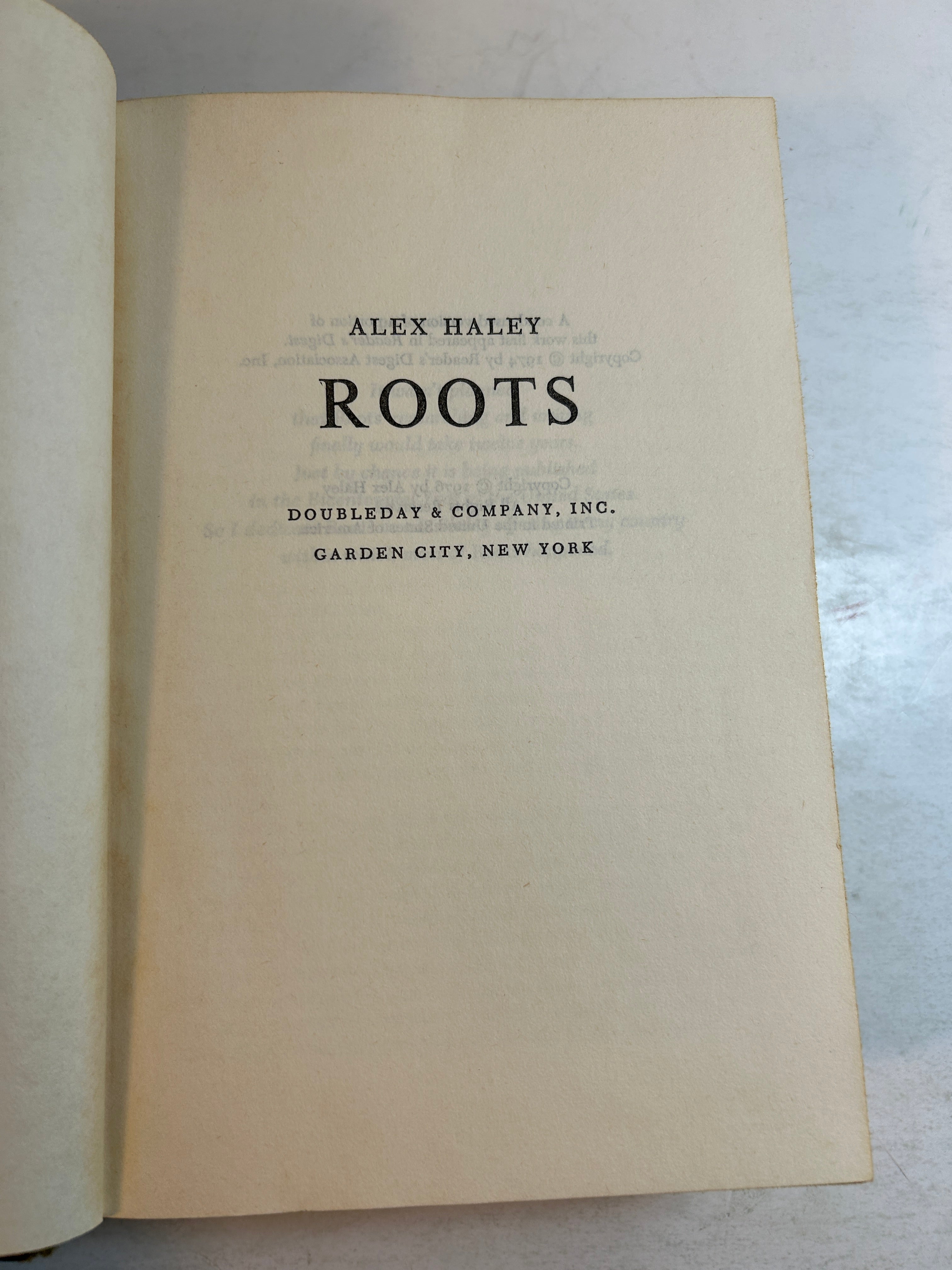 Roots by Alex Haley Doubleday & Co 1976 HC