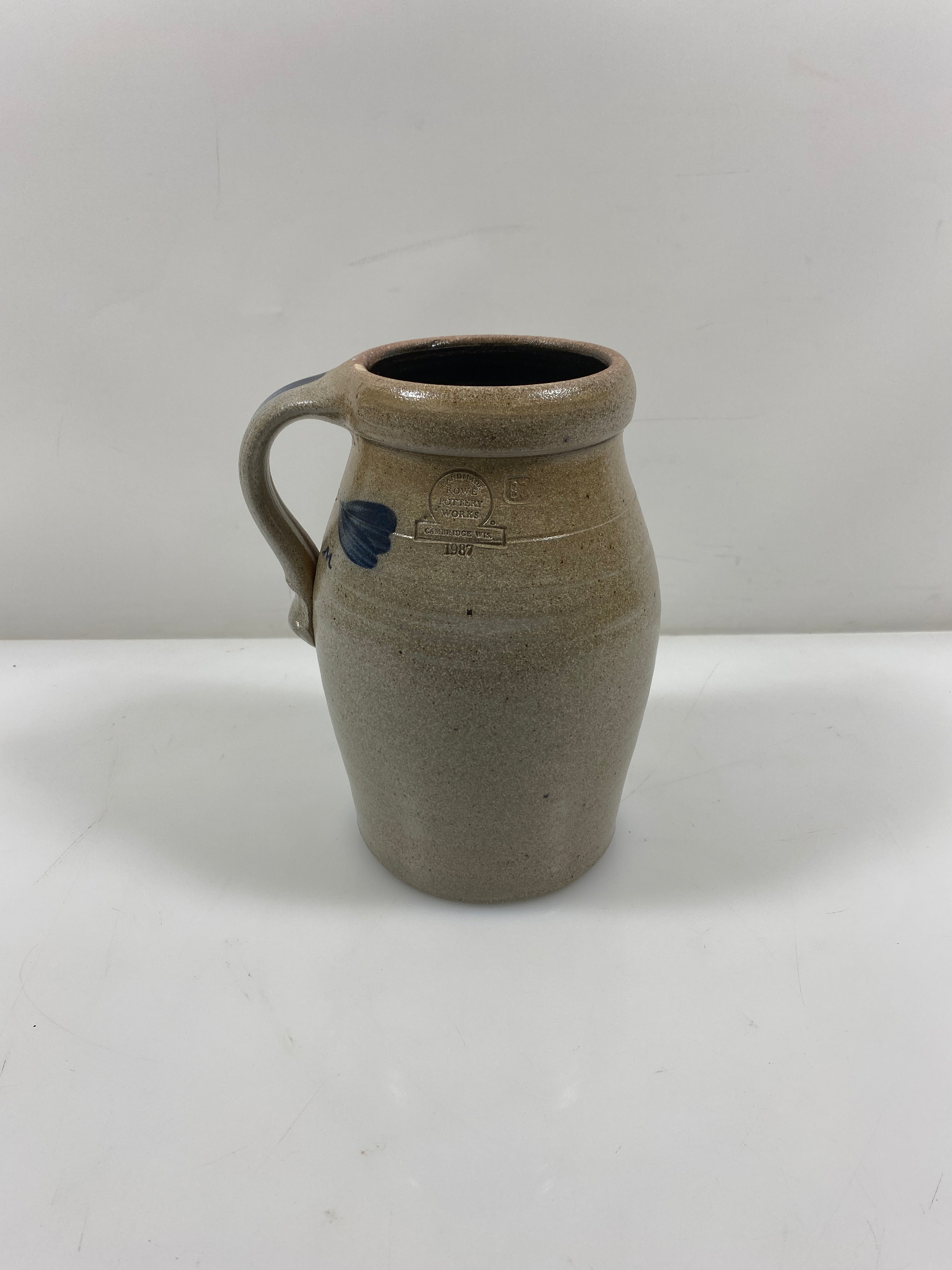 Rowe Pottery Works Grey Stoneware Pitcher