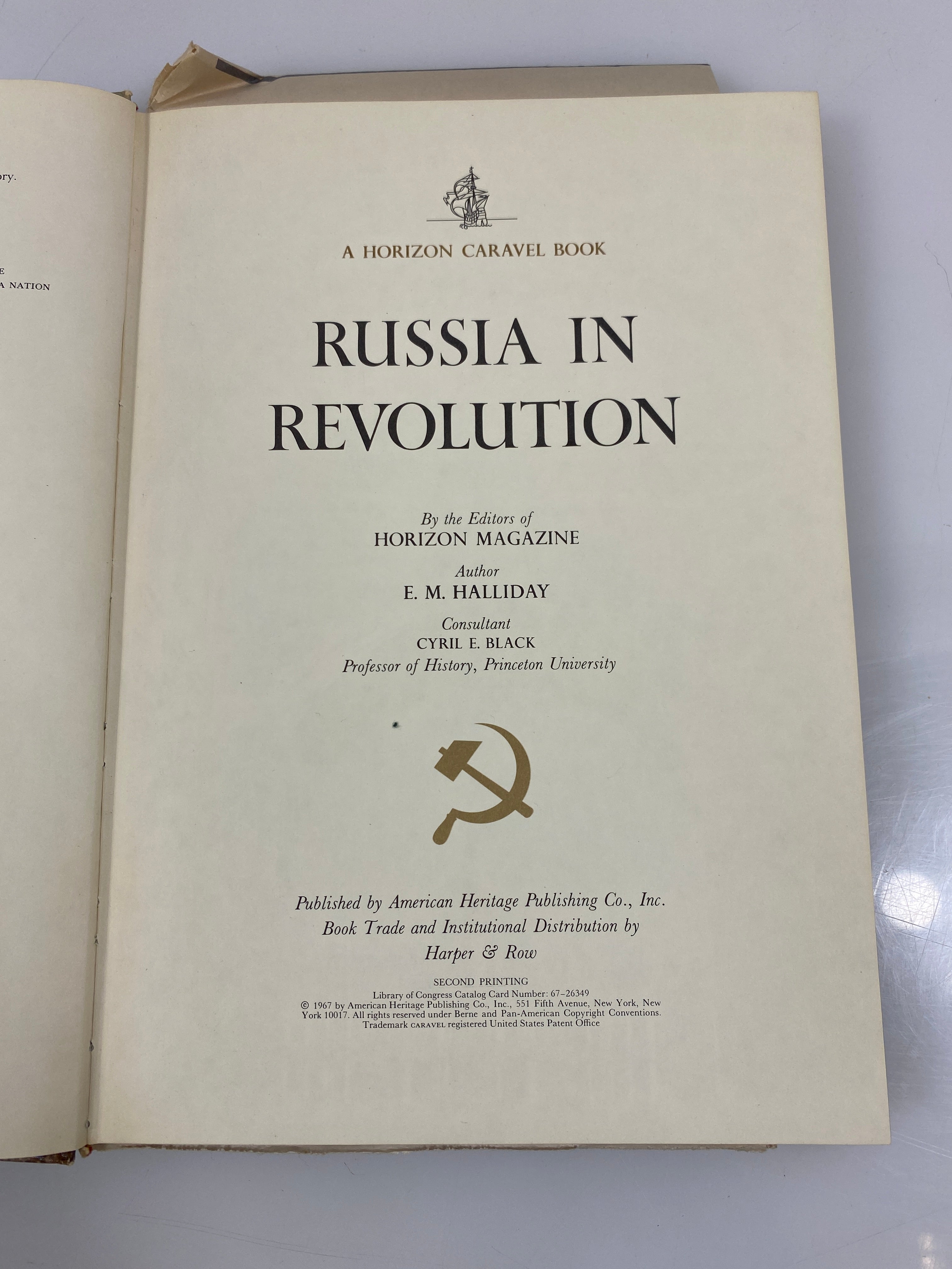Russia in Revolution by Halliday Horizon Caravel Book 1967 HC