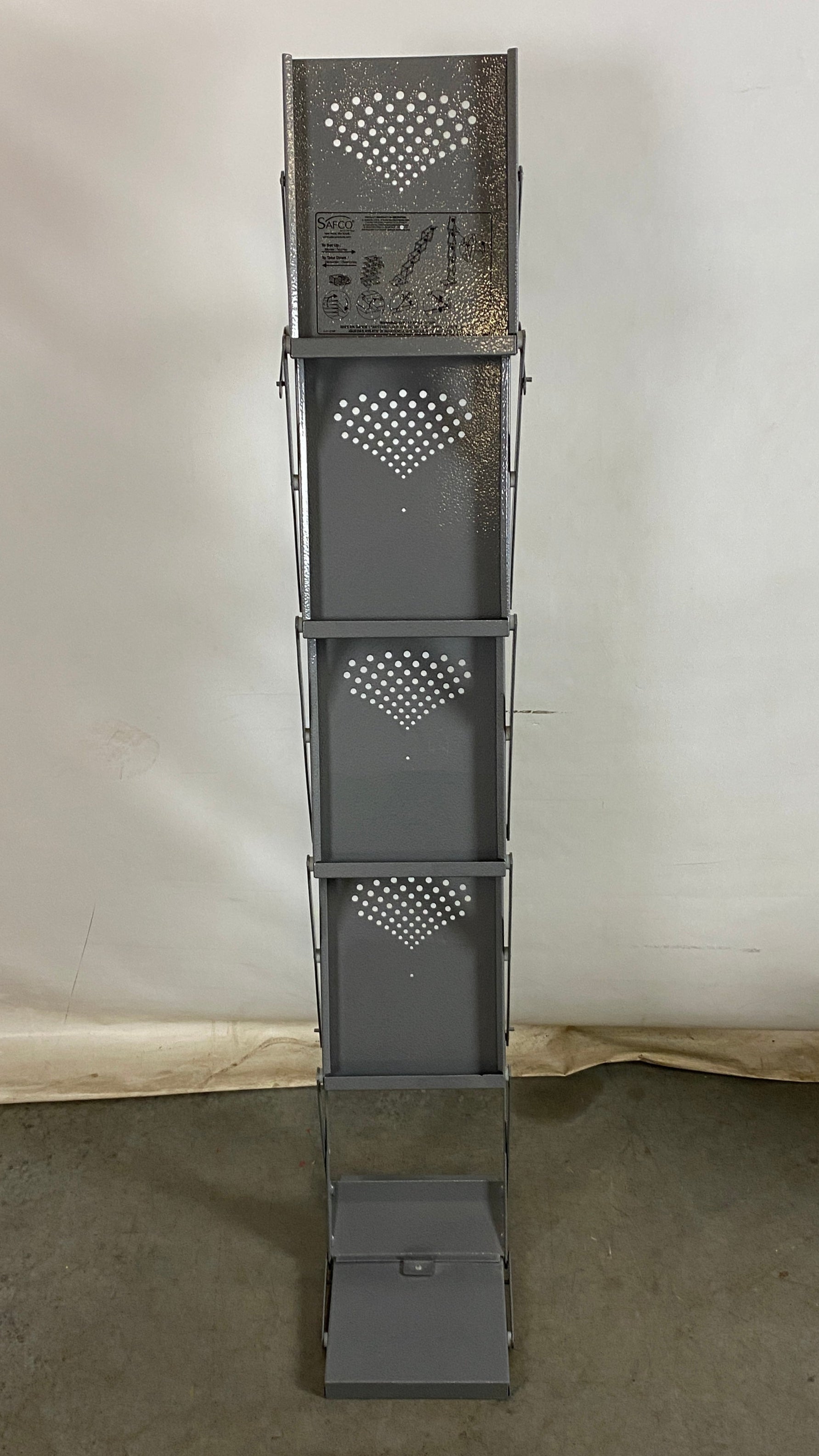 Safco Metal Folding Grey Magazine Shelf
