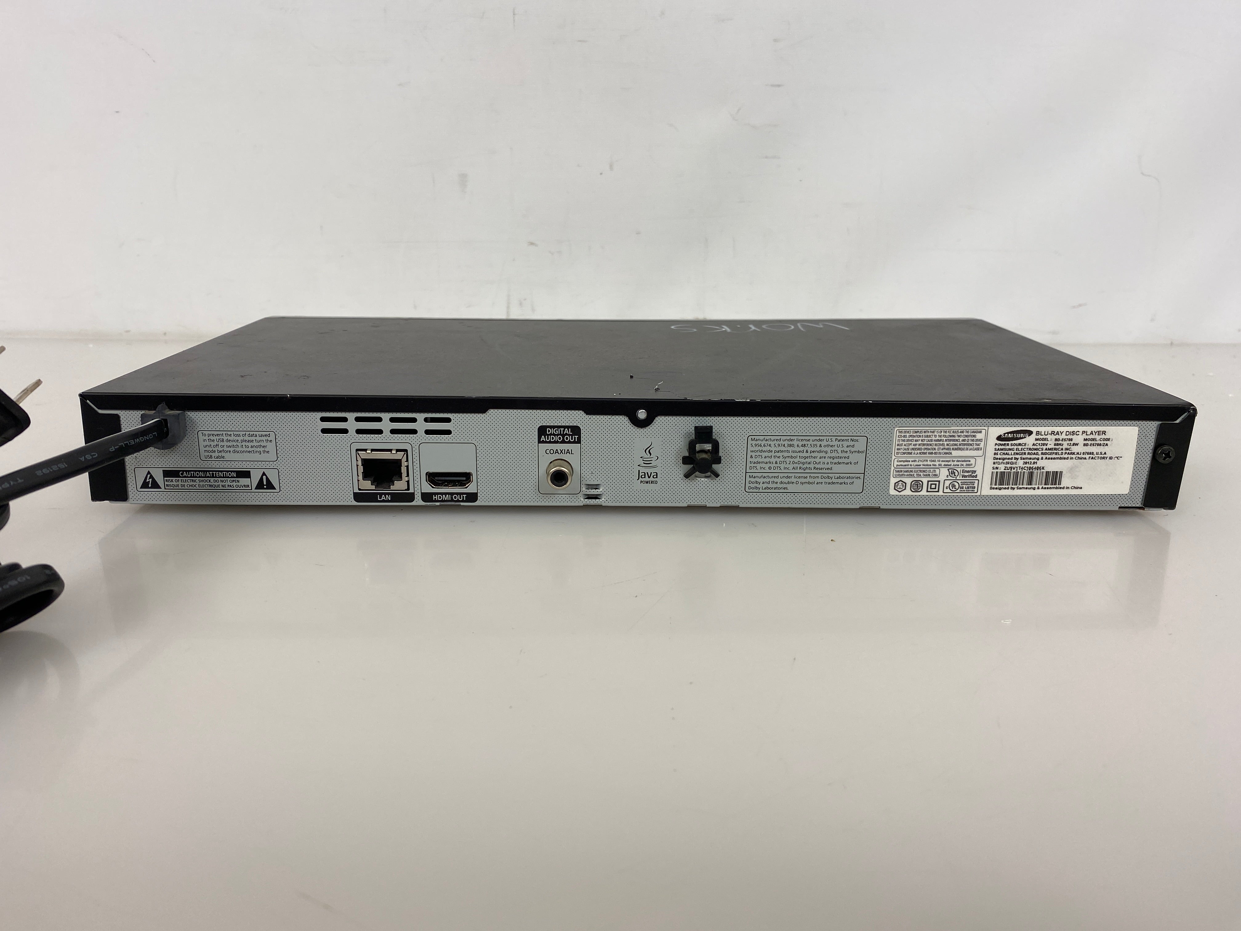 Samsung BD-E5700 Blu-Ray Player
