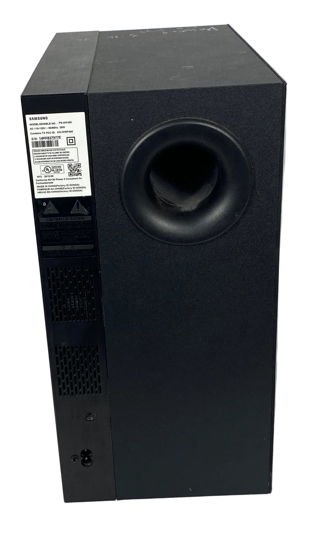 Samsung PS-WK450 Wireless Subwoofer *Untested*