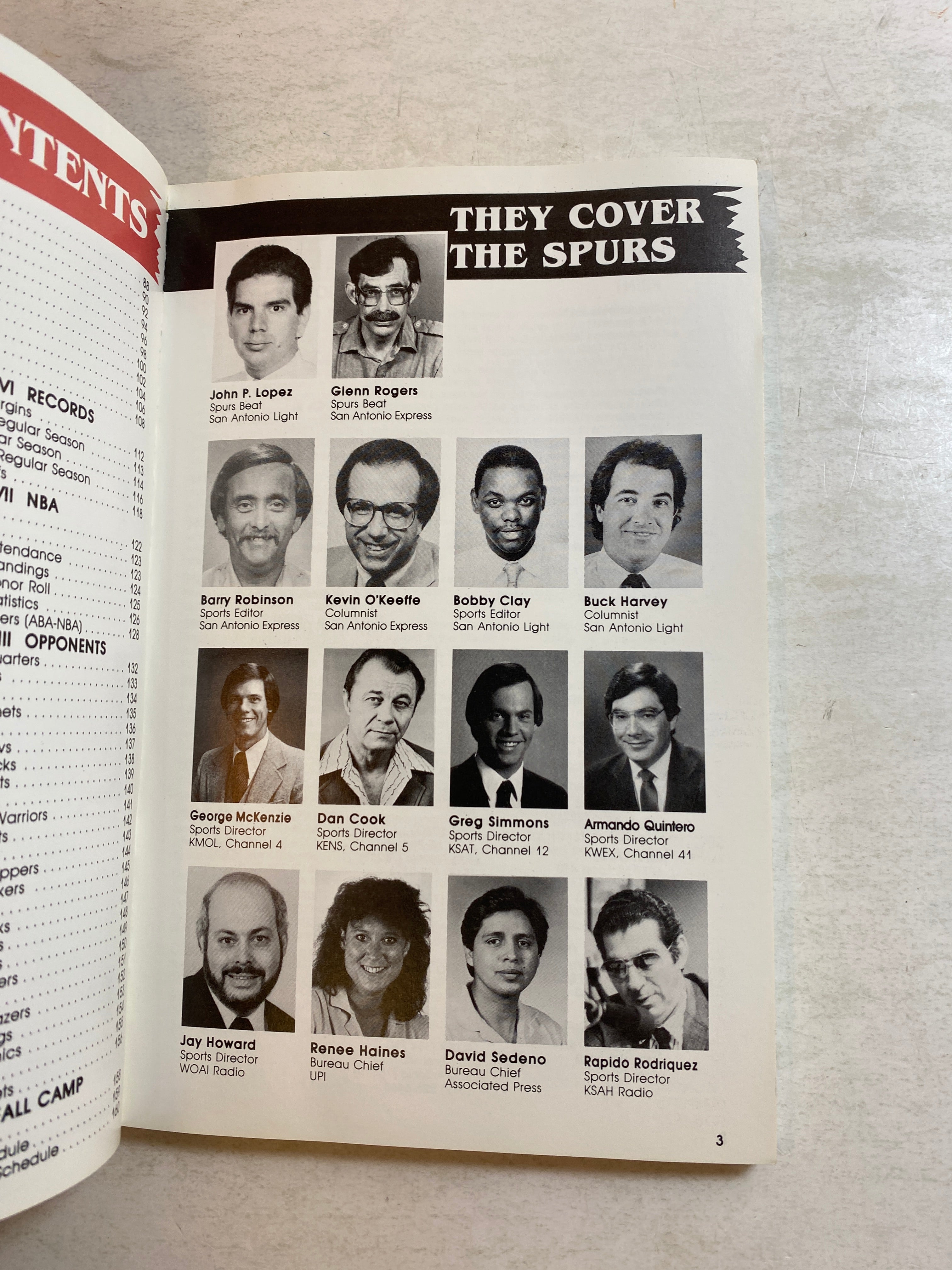 San Antonio Spurs NBA Media Guide 1988-1989