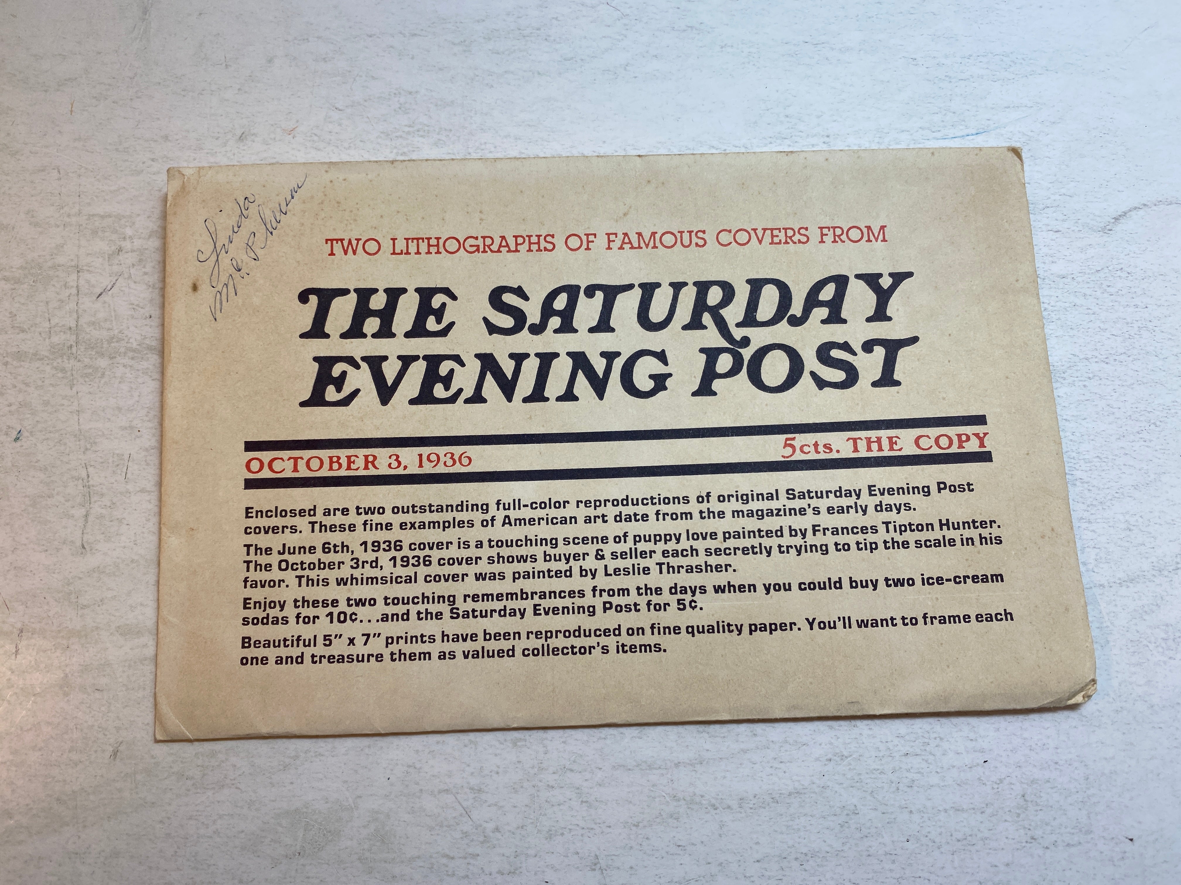 Saturday Evening Post Cover Lithographs 1972