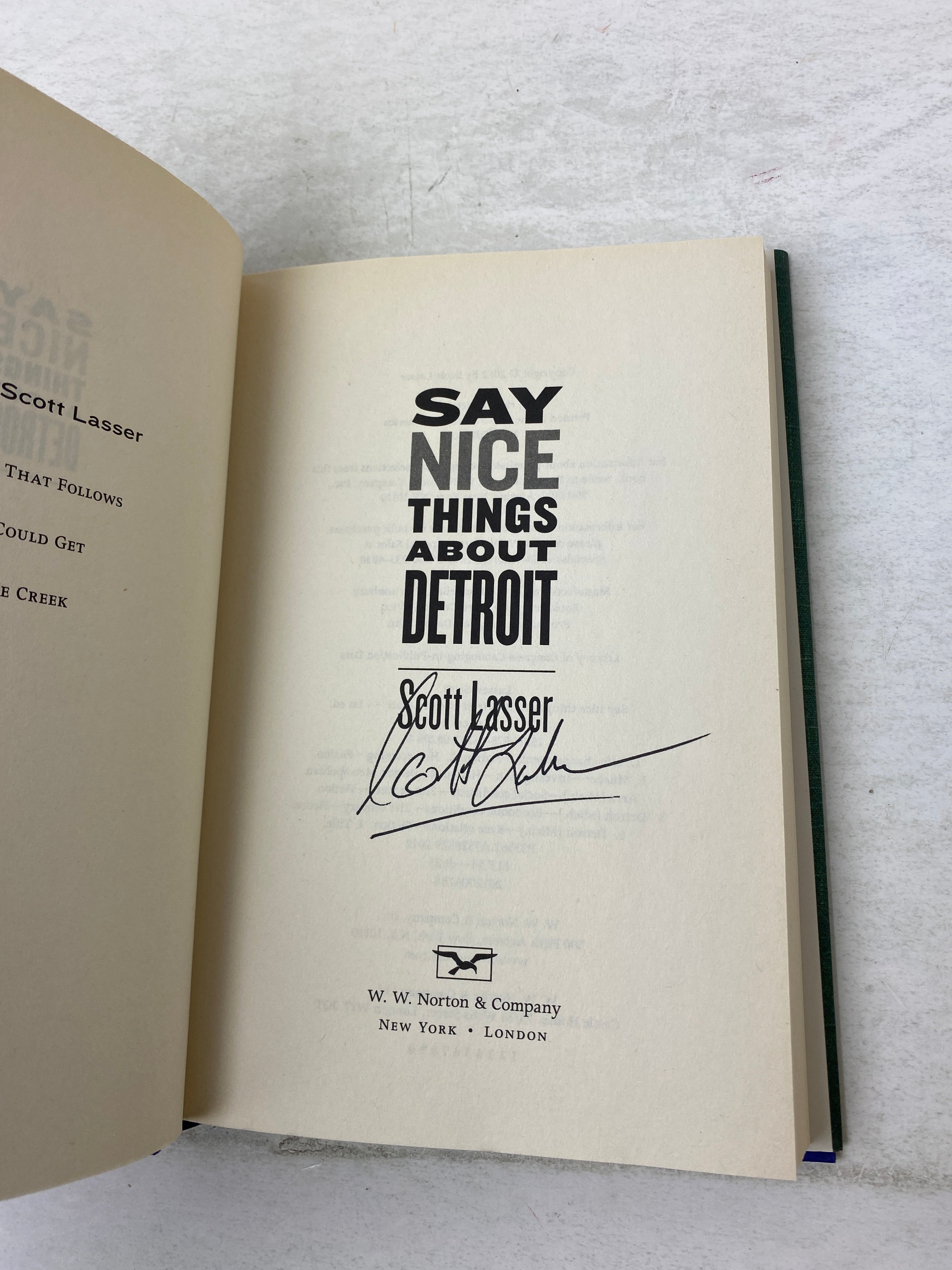 Say Nice Things About Detroit Scott Lasser HCDJ 2012 *Signed*