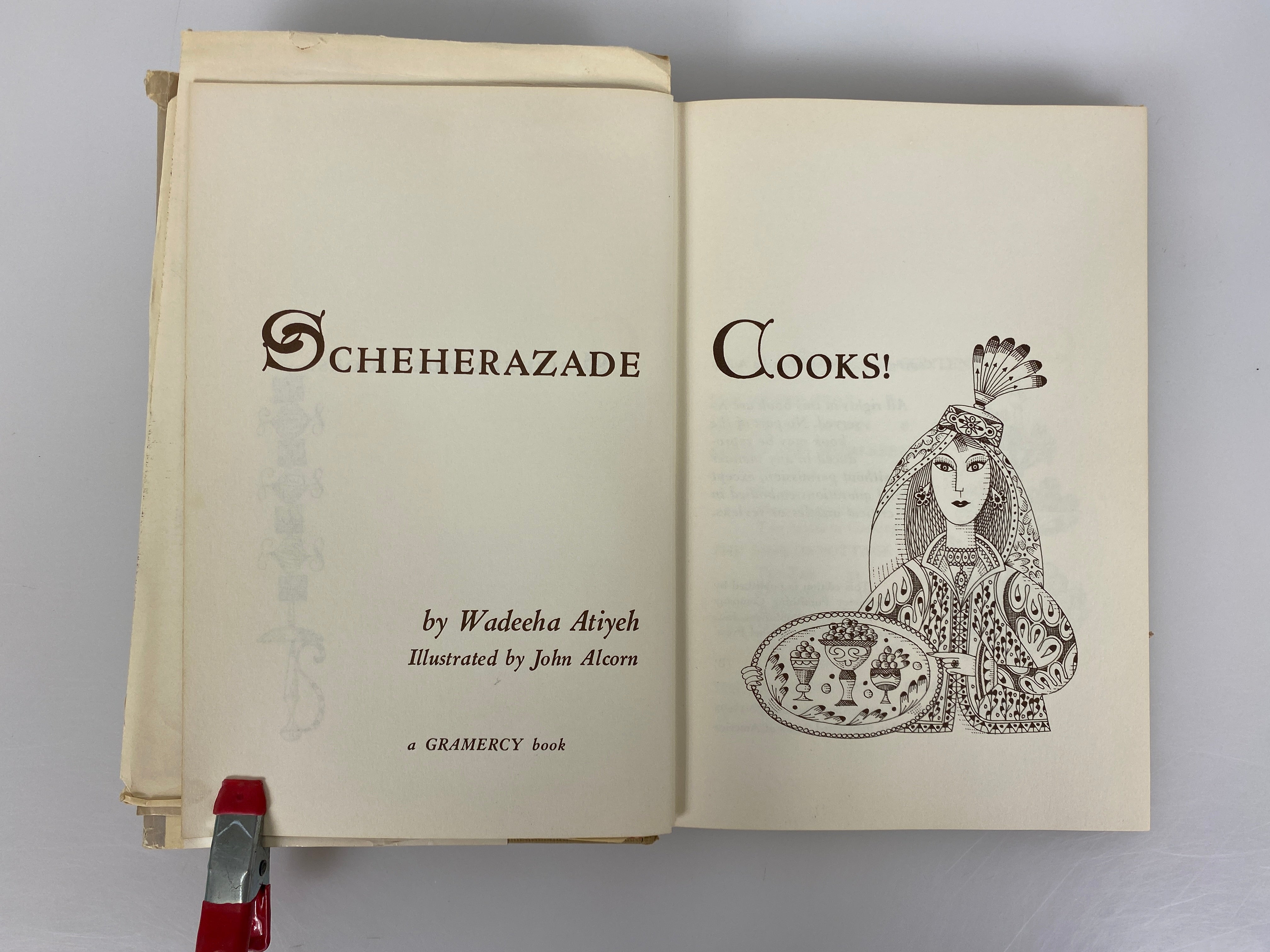 Scheherazade Cooks! by Wadeeha Atiyeh 1960 Vintage HC DJ w Ephemera