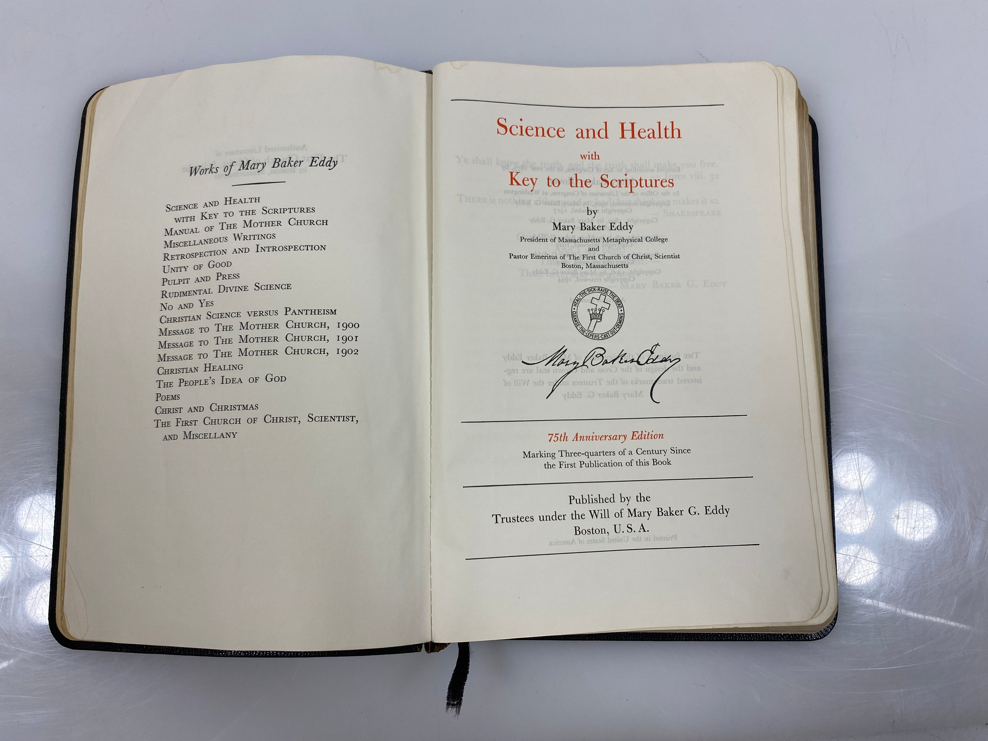 Science and Health with Key to the Scriptures by Eddy 1934 SC