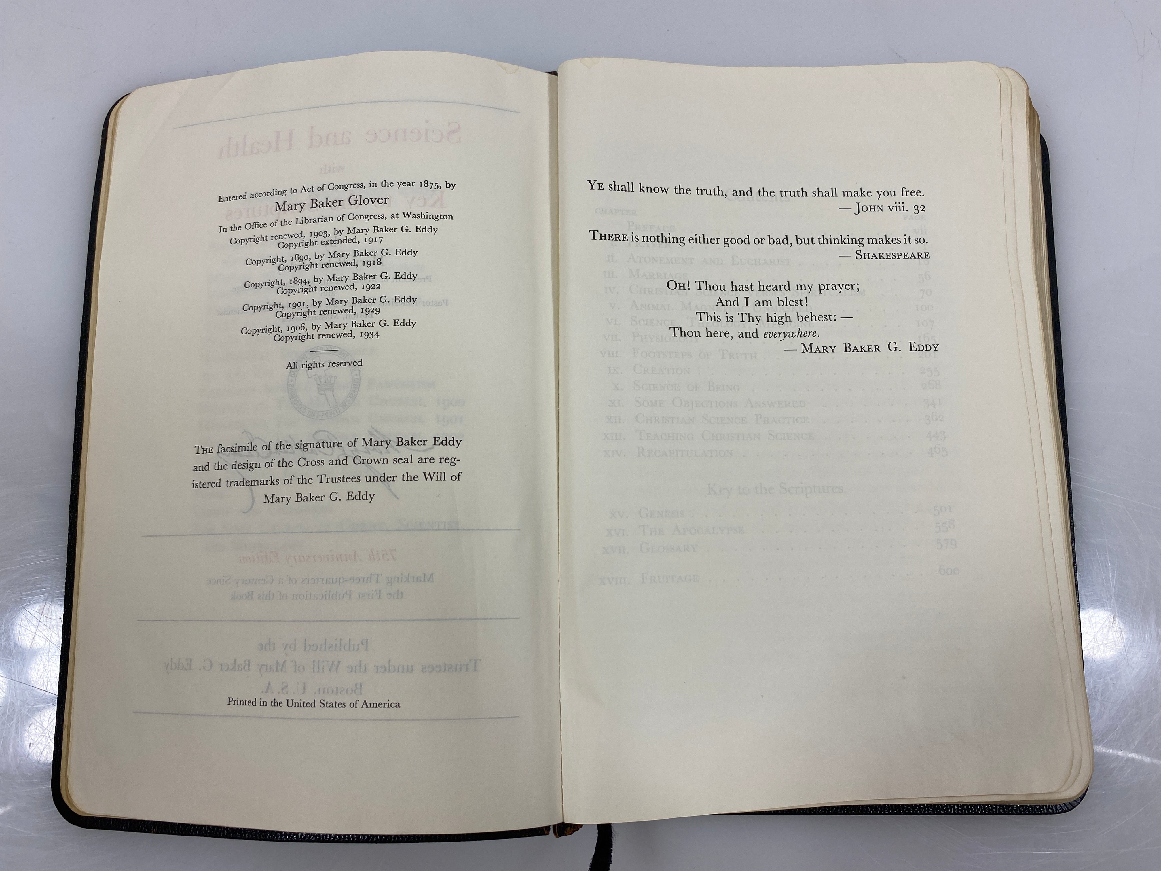 Science and Health with Key to the Scriptures by Eddy 1934 SC