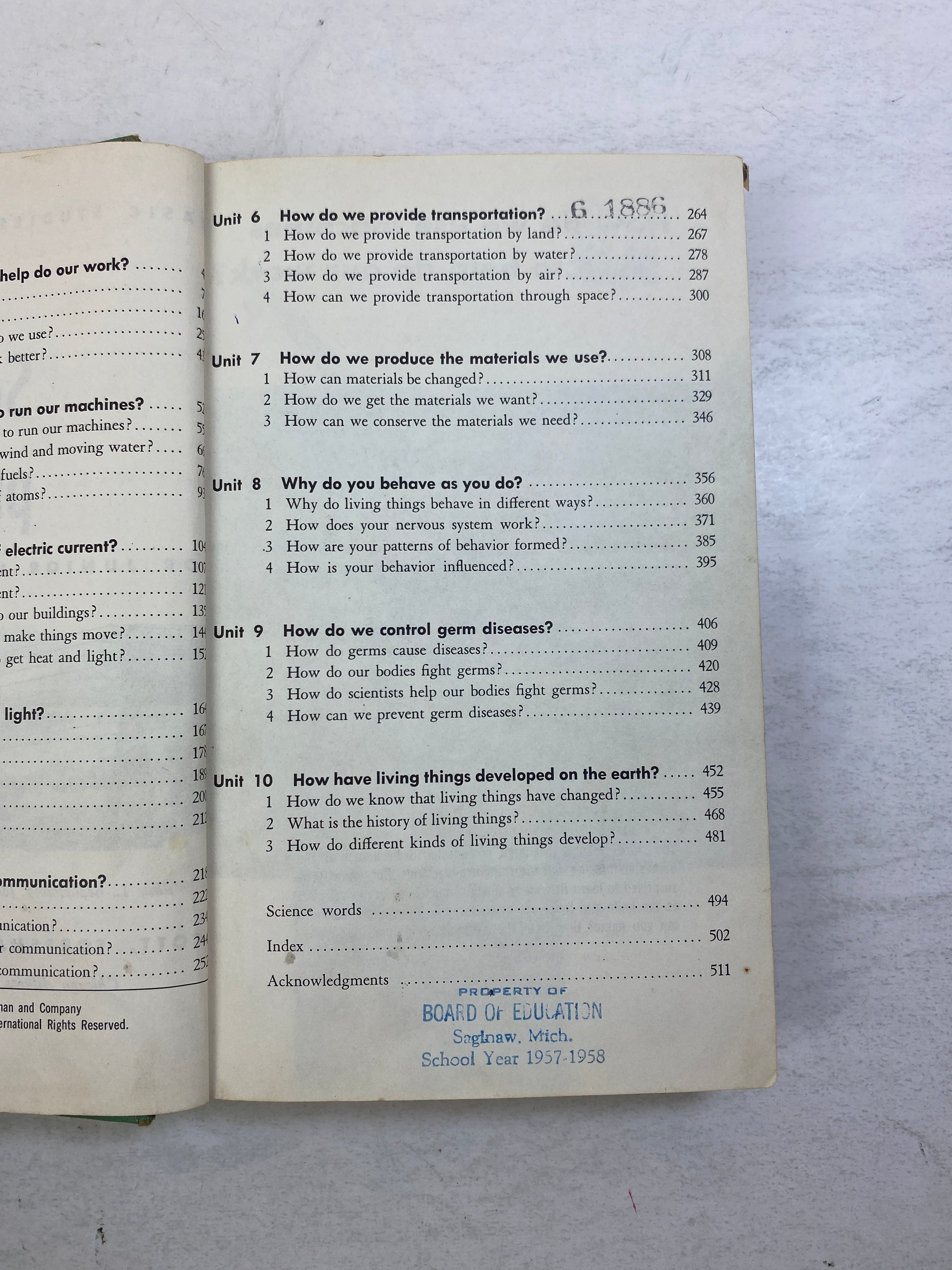 Science Problems 3 for Junior High School Beauchamp/Mayfield/West 1957 HC