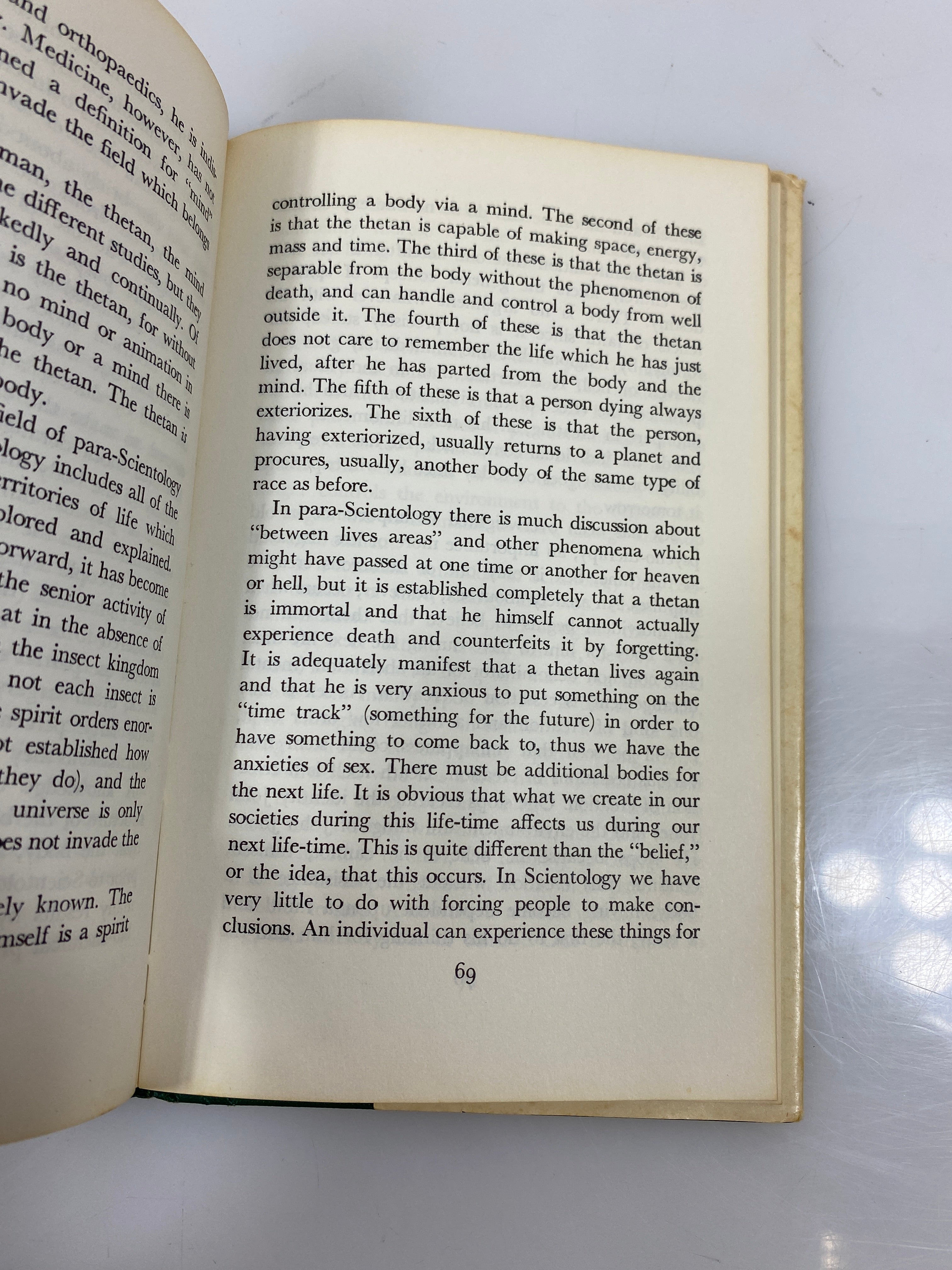 Scientology the Fundamentals of Thought Ron Hubbard 10th Print 1972 HCDJ