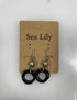 Sea Lily Black Spring Set Dangle Earrings