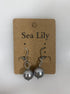 Sea Lily Silver Bead Dangle Earrings