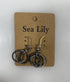 Sea Lily Silver Crystal Multi Color Spring Wire Set Dangle Earrings