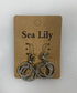 Sea Lily Silver Crystal Spring Wire Set Dangle Earrings