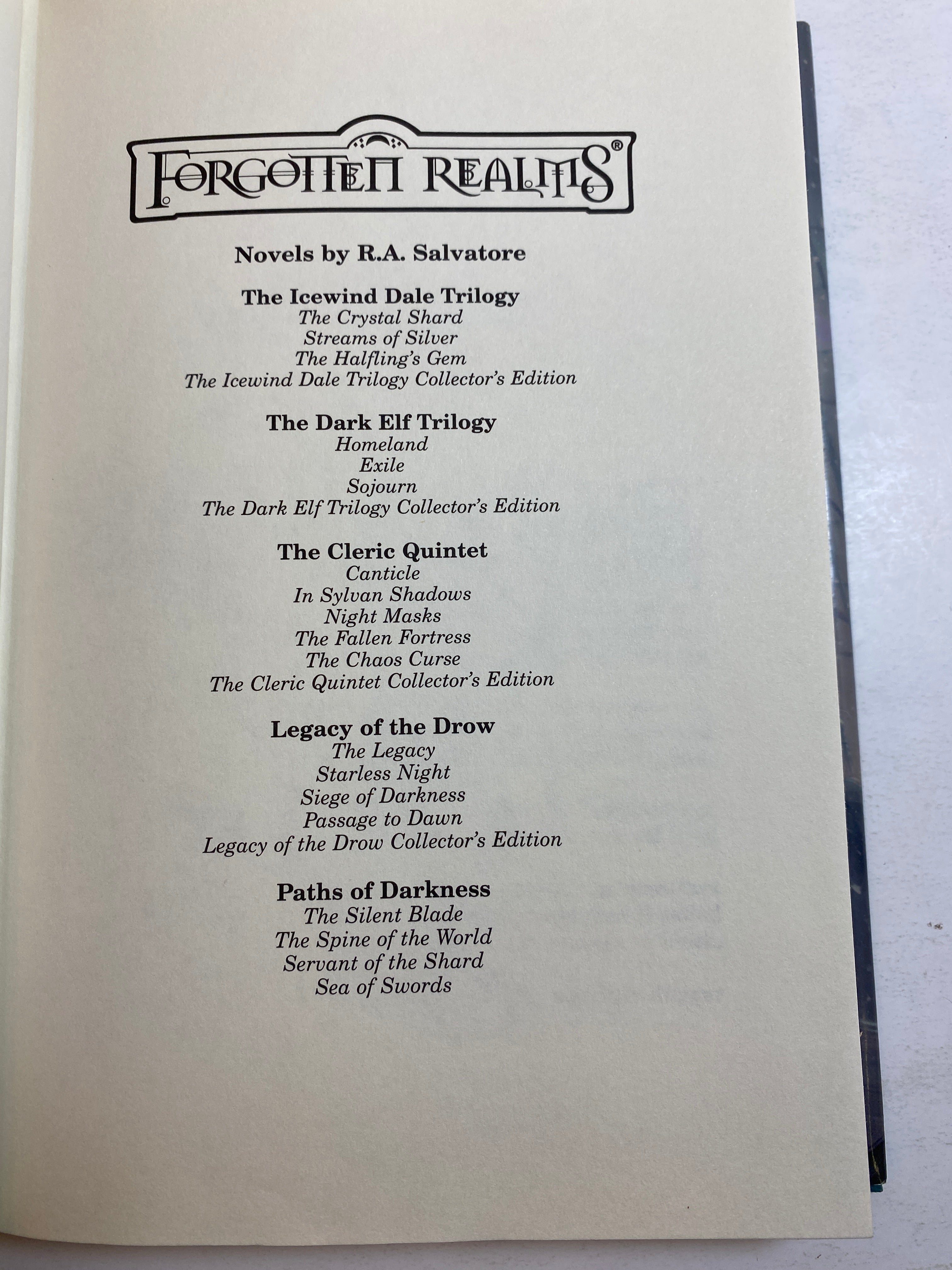 Sea of Swords RA Salvatore Forgotten Realms HCDJ 2001 *First Edition*