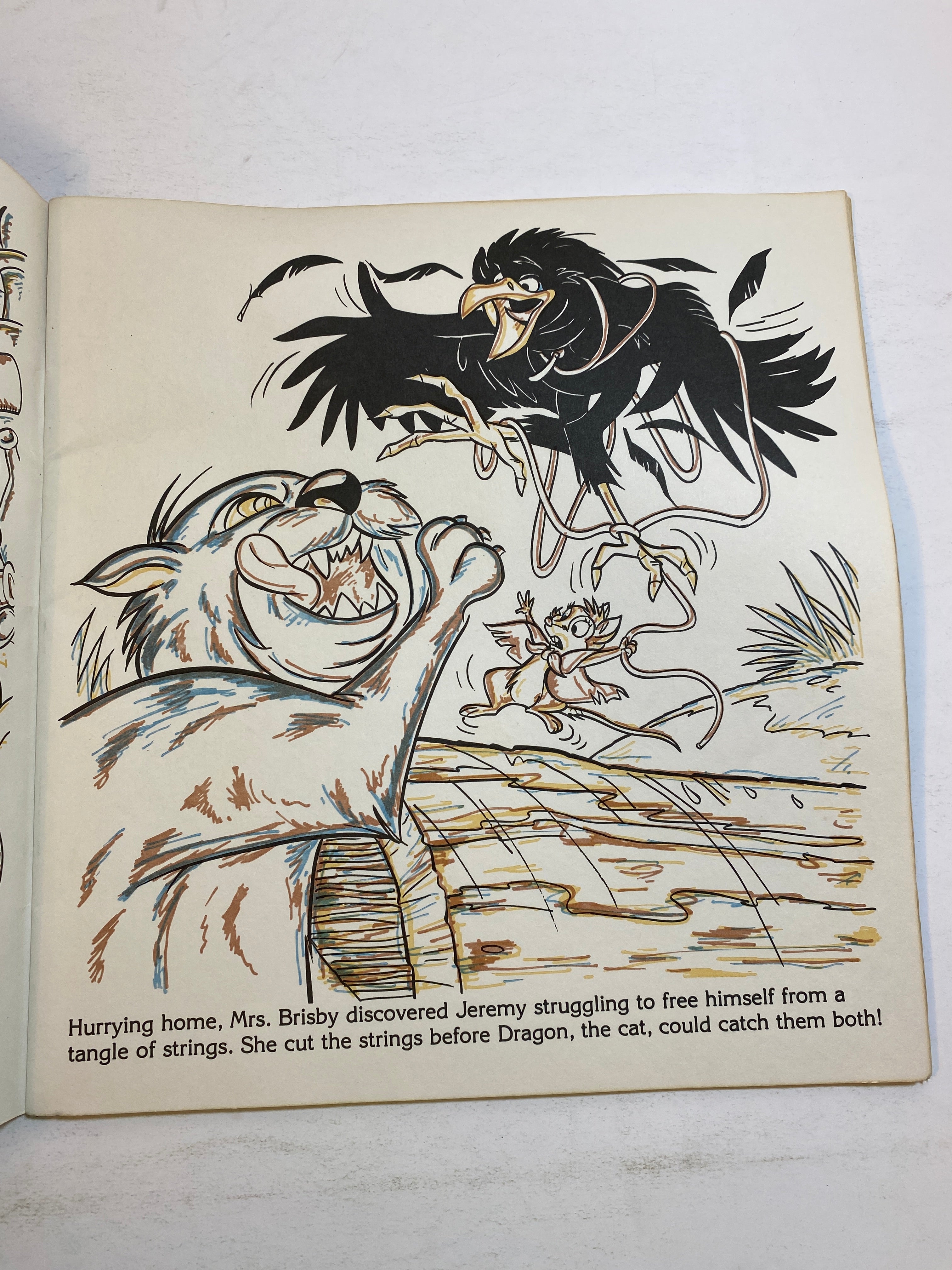 Secret of Nimh Paint with Water Book Whitman Comics