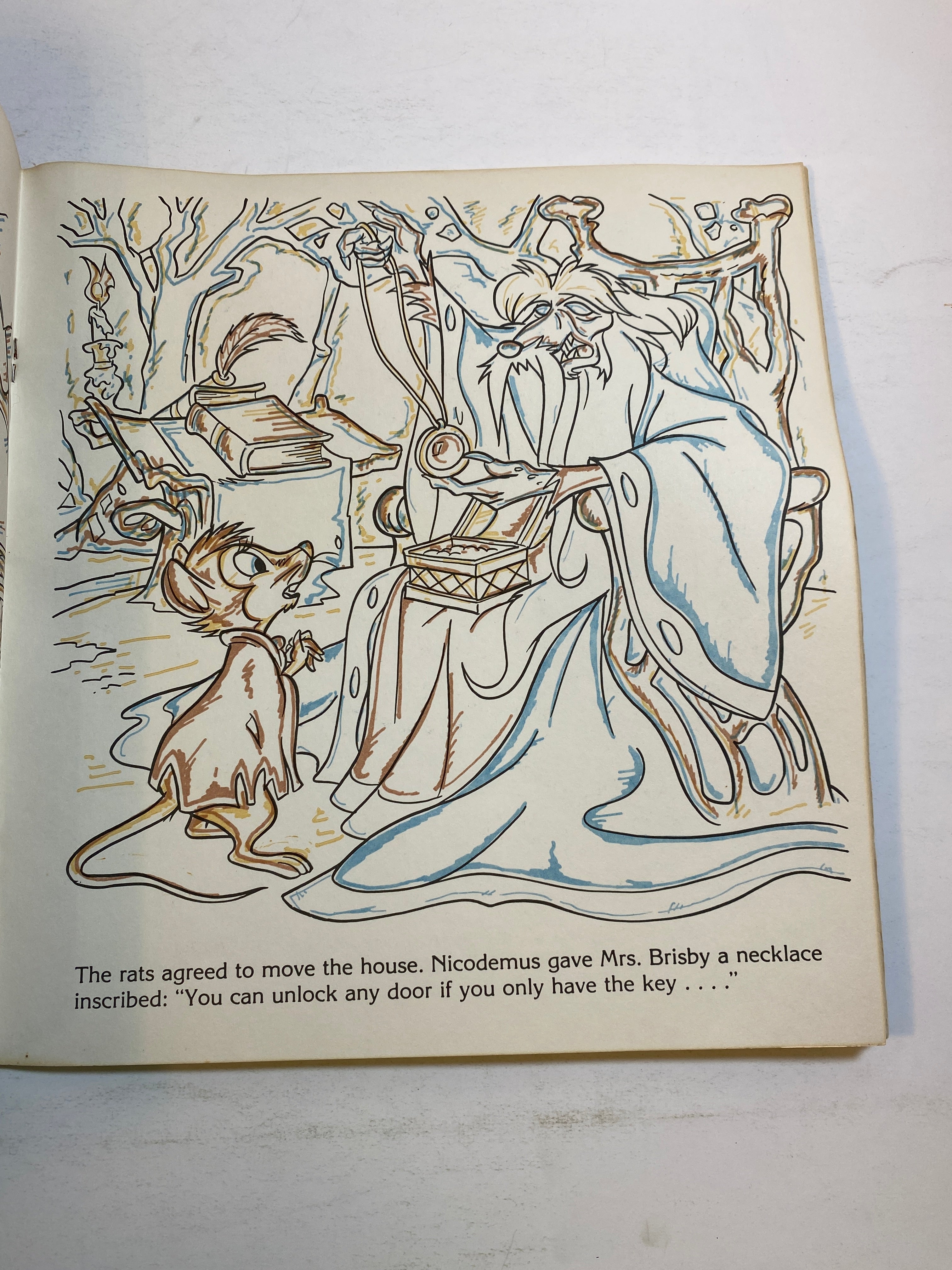 Secret of Nimh Paint with Water Book Whitman Comics