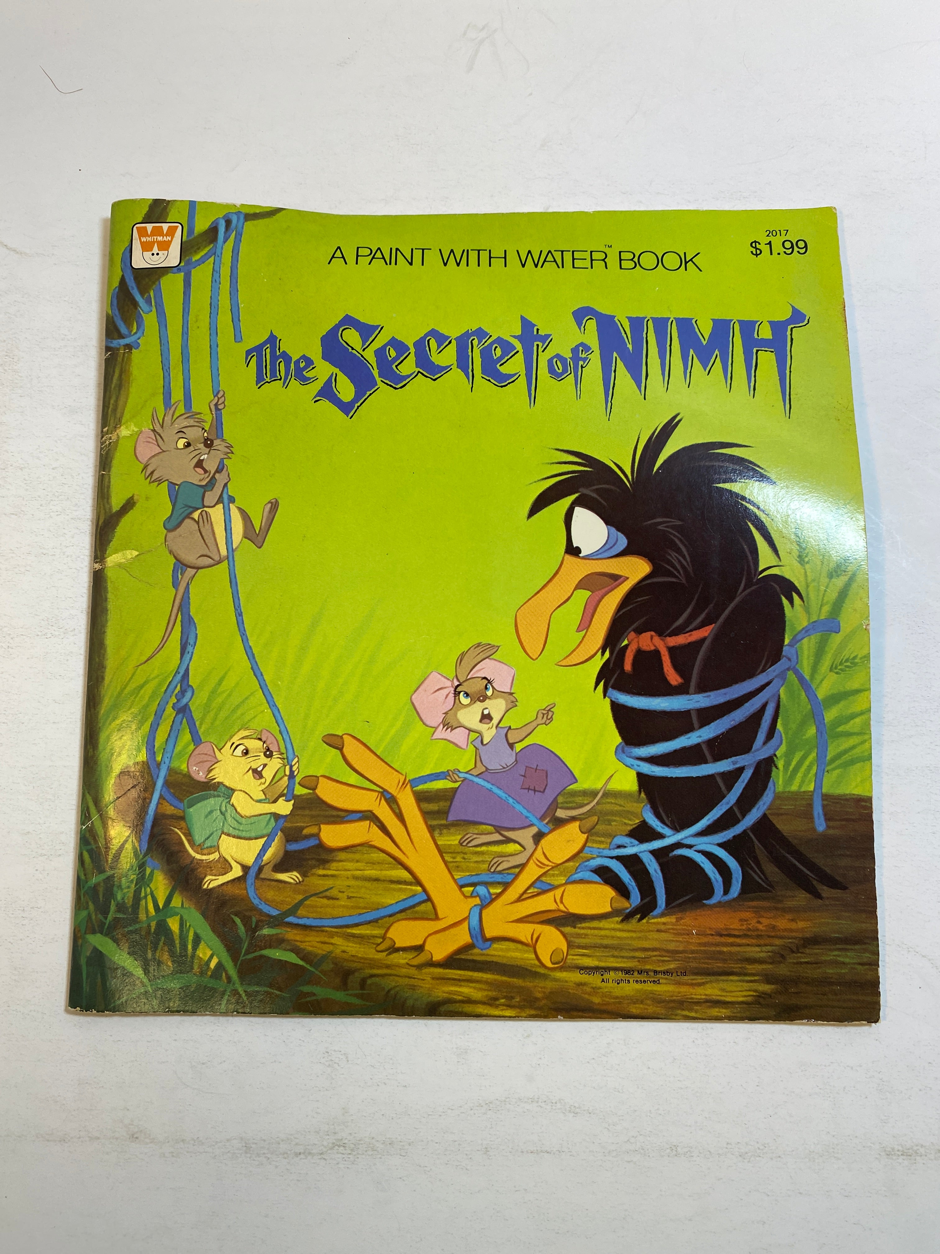 Secret of Nimh Paint with Water Book Whitman Comics