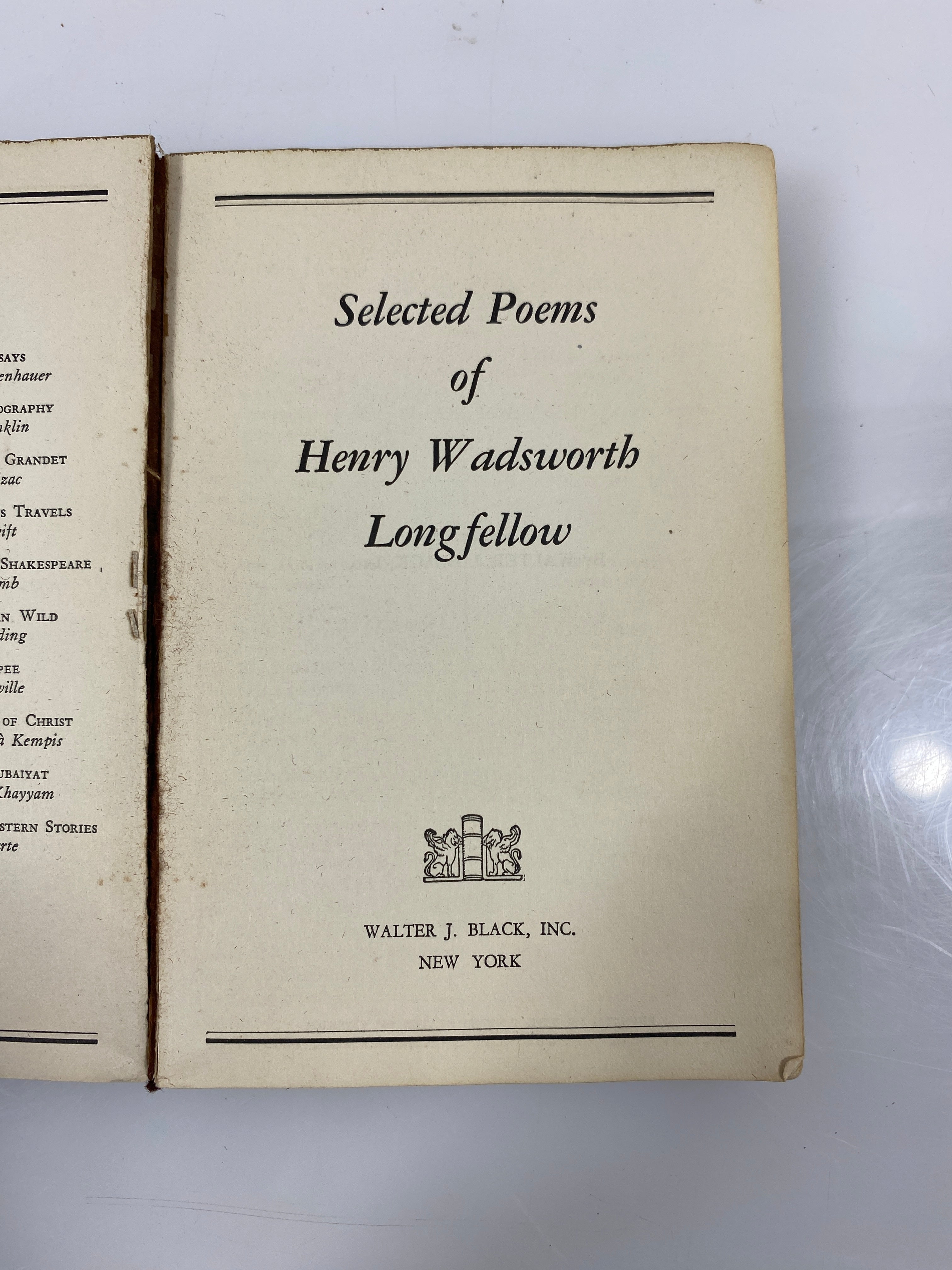 Selected Poems of Henry Wadsworth Longfellow 1932 Leatherbound